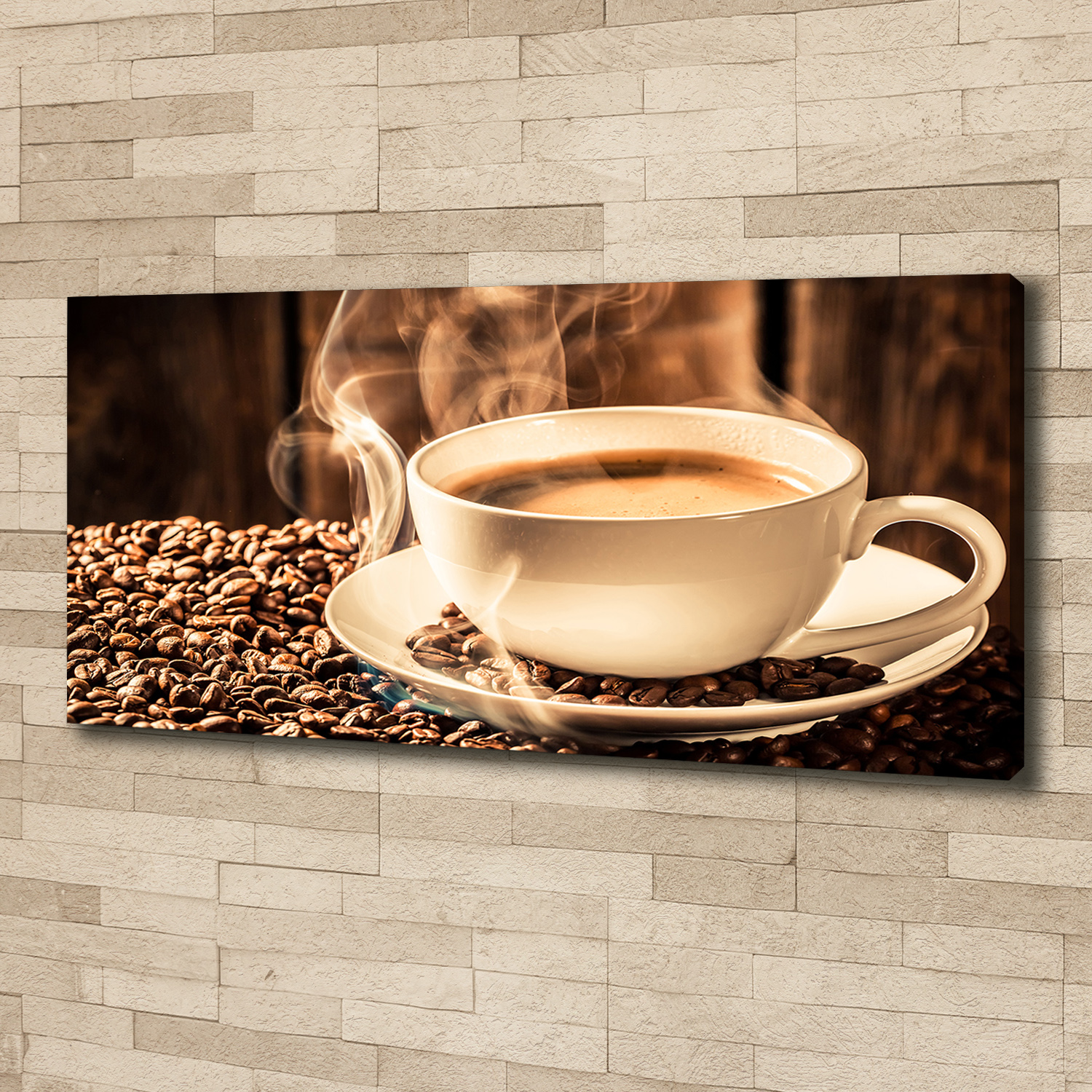 Leinwandbild Kunst-Druck 125x50 Bilder Getränke Aromatischer Kaffee