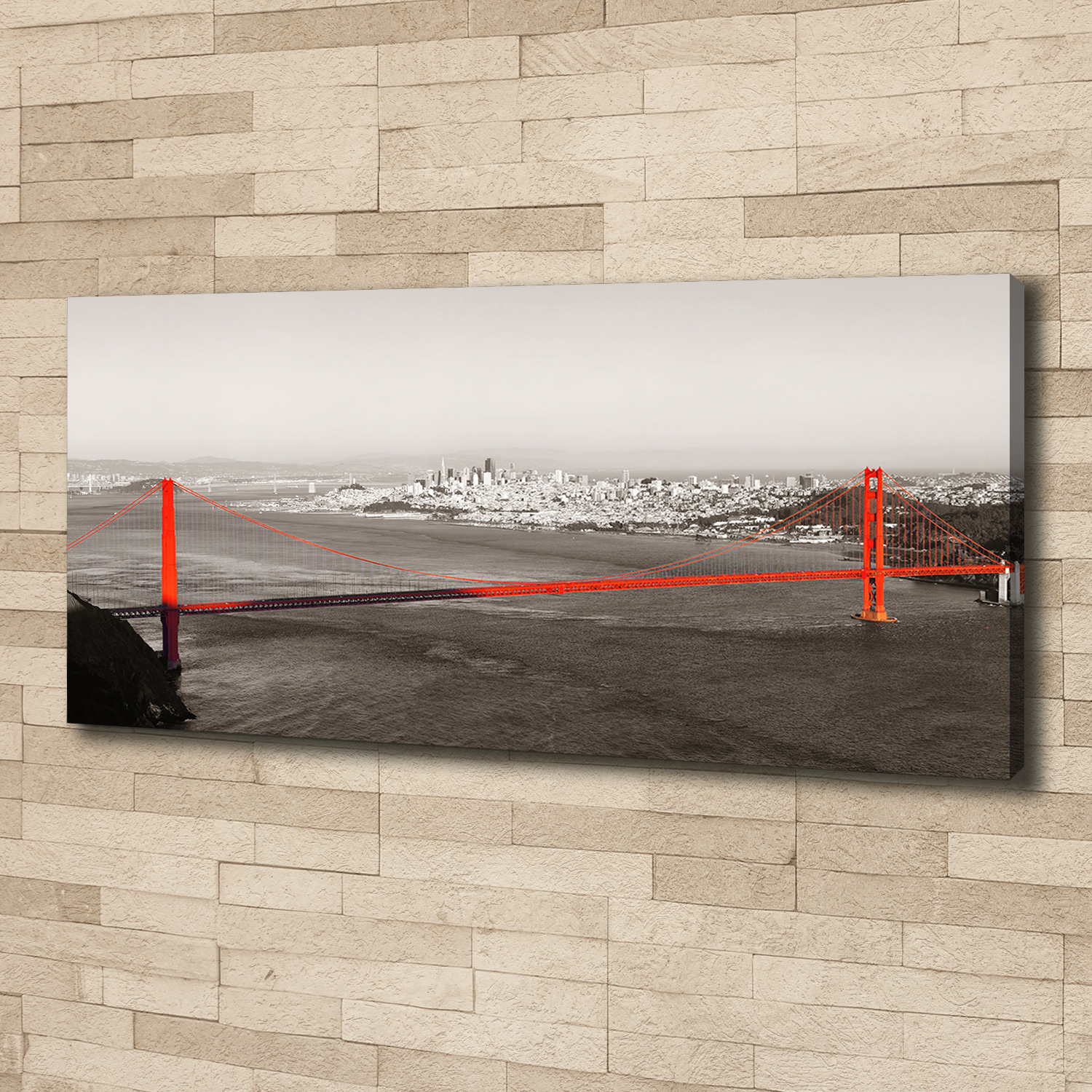 Leinwandbild Kunst-Druck 125x50 Bilder San Francisco Brücke