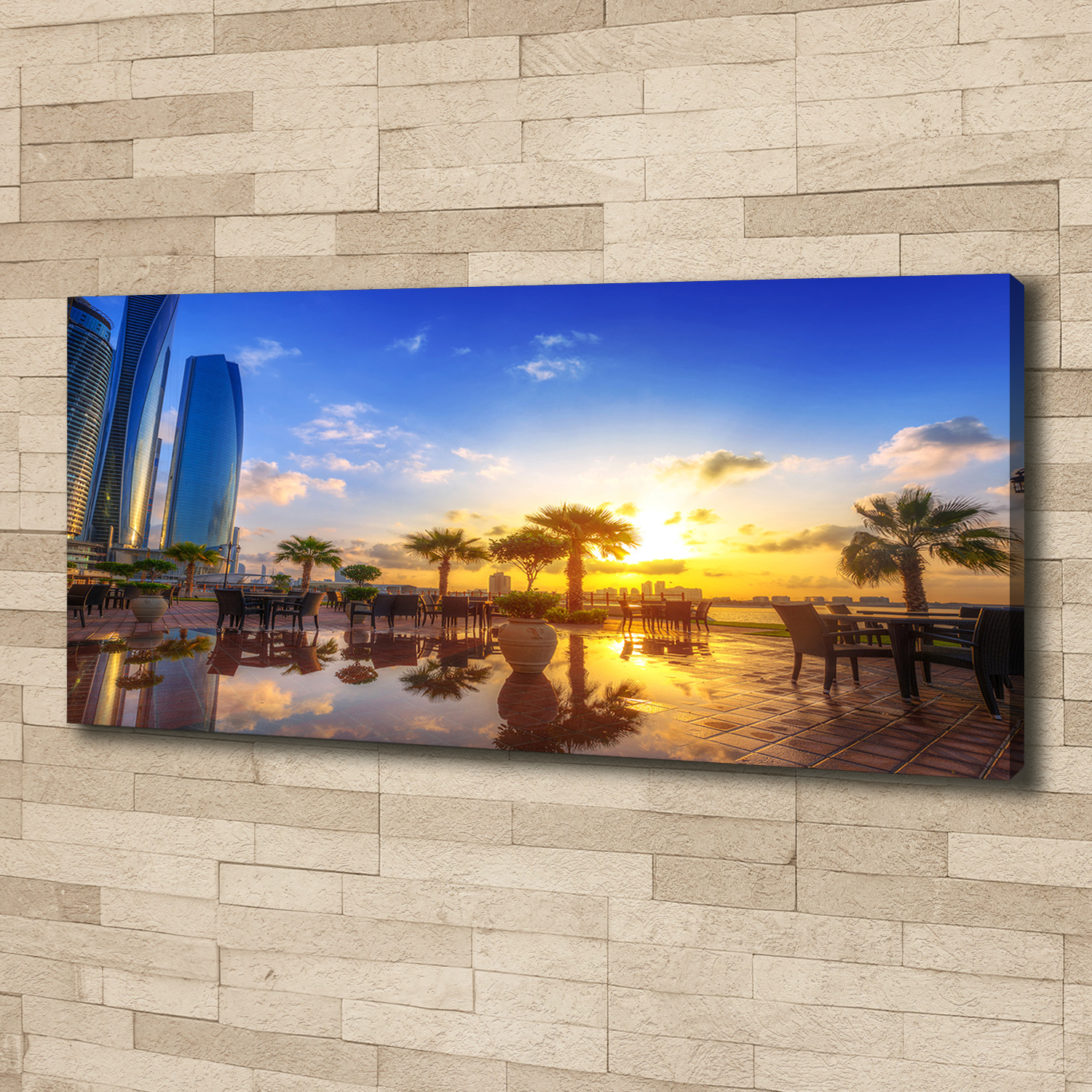 Leinwandbild Kunst-Druck 125x50 Bilder Landschaften Abu Dhabi