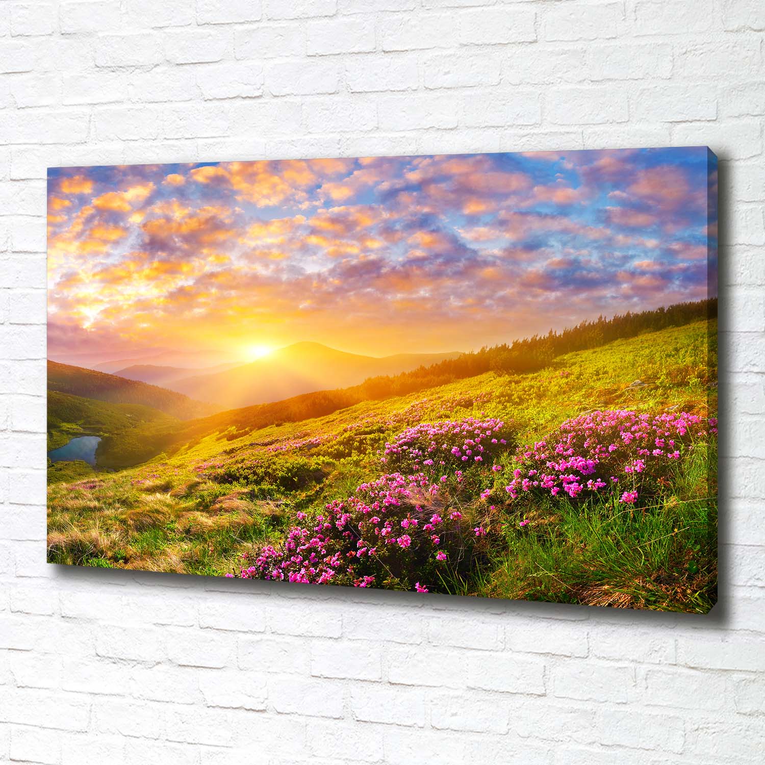 Leinwandbild Kunst-Druck 100x70 Bilder Landschaften Sonnenuntergang