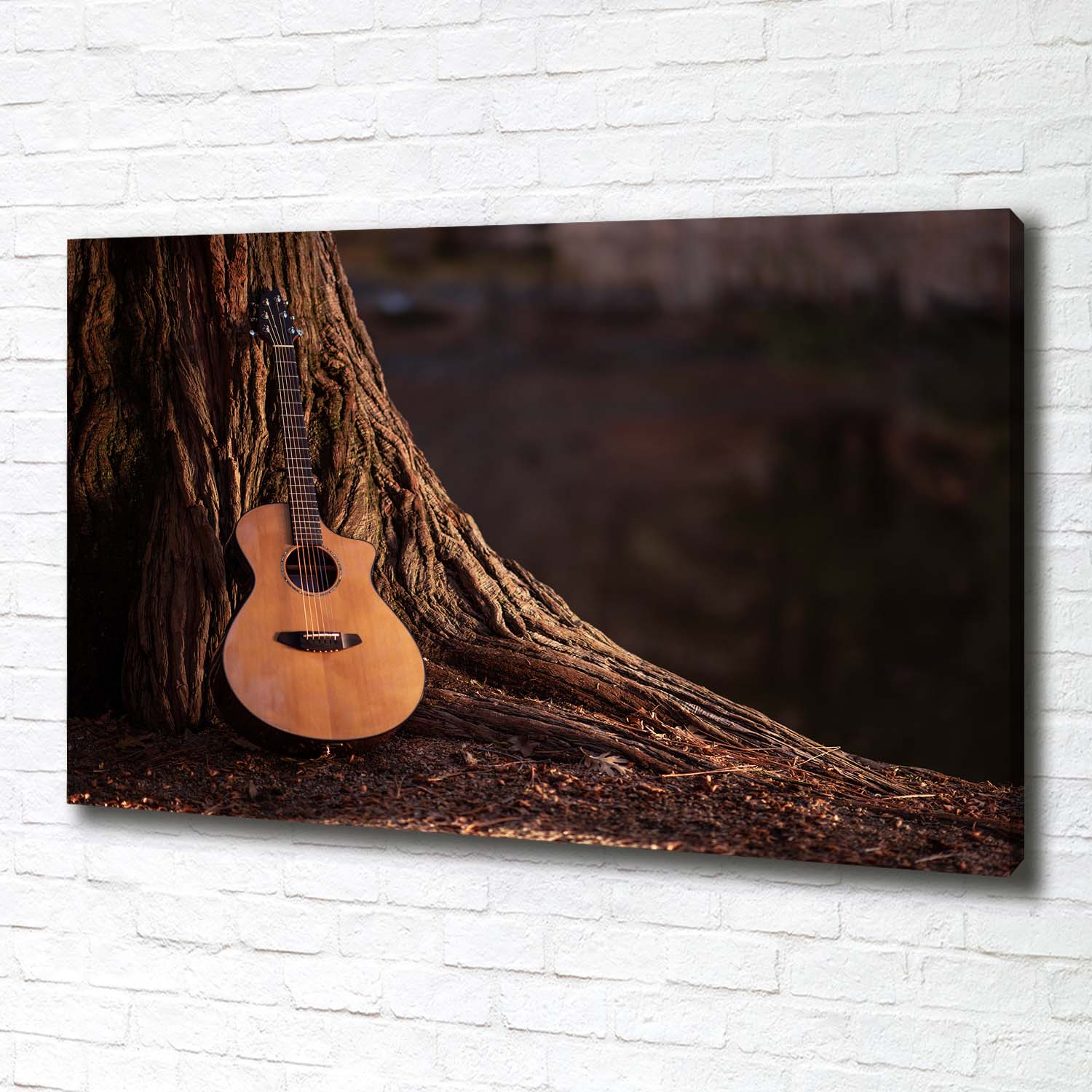 Leinwandbild Kunst-Druck 100x70 Bilder Musik Akustische Gitarre