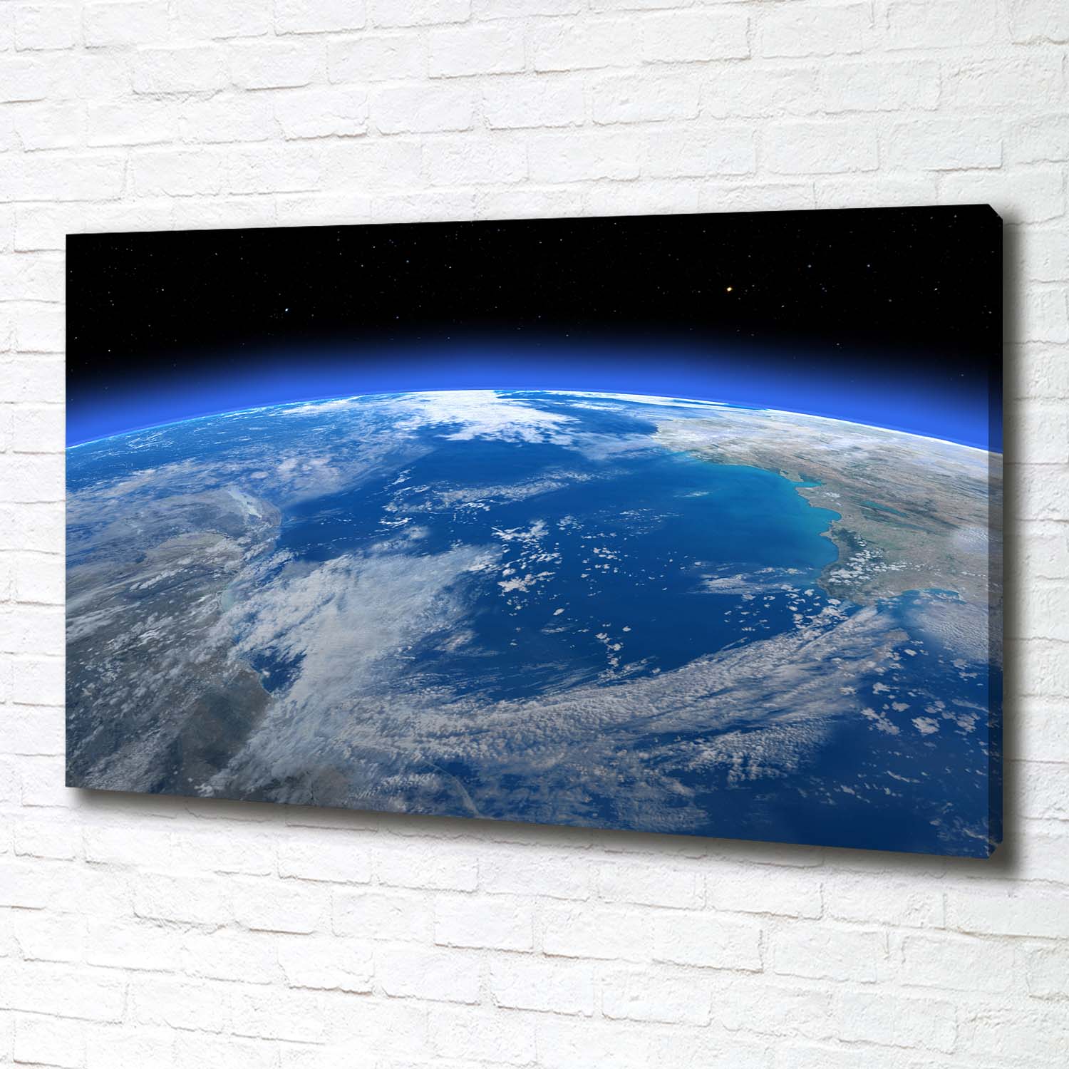 Leinwandbild Kunst-Druck 100x70 Bilder Weltall & Science-Fiction Planet Erde