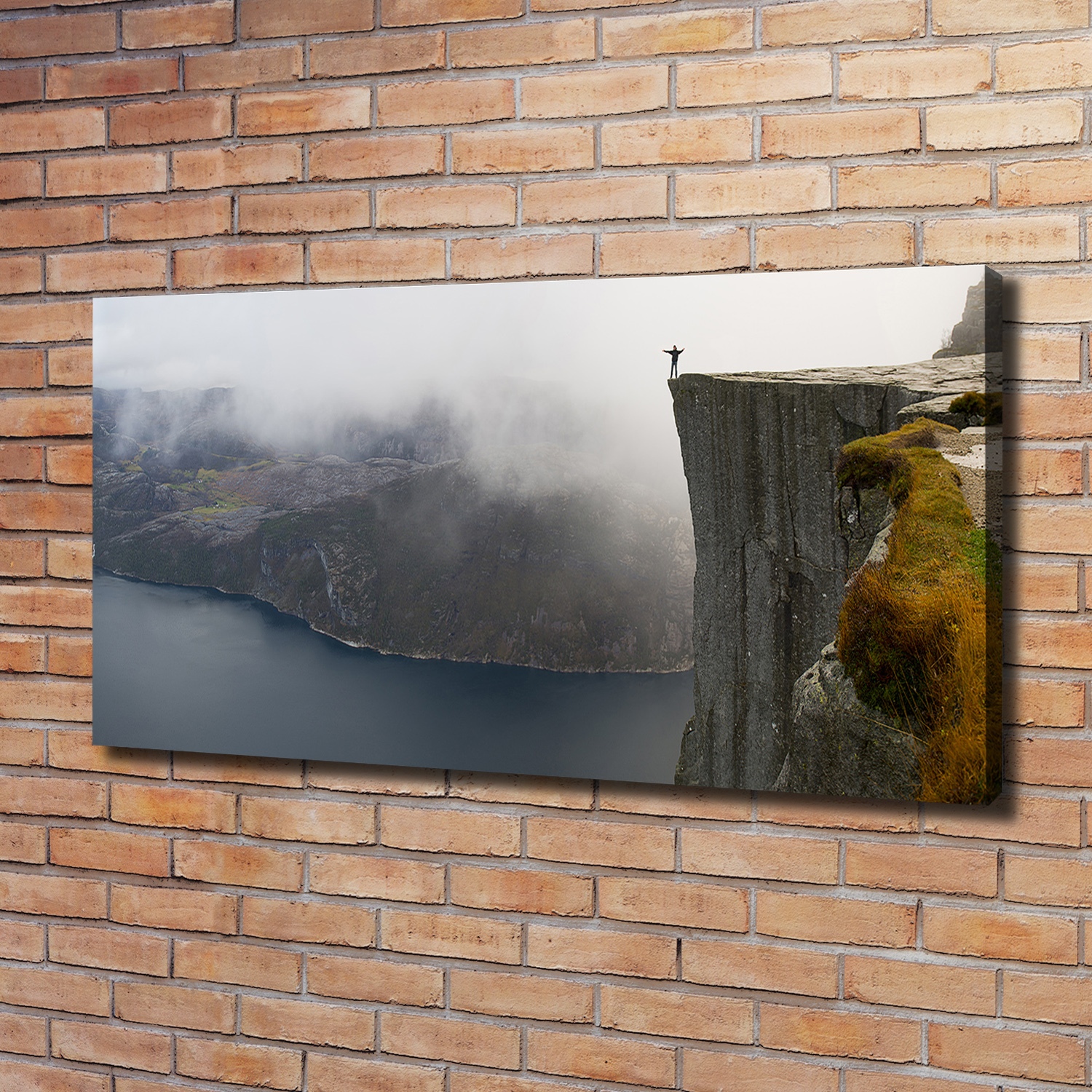 Leinwandbild Kunst-Druck 120x60 Bilder Landschaften Norwegische Klippe