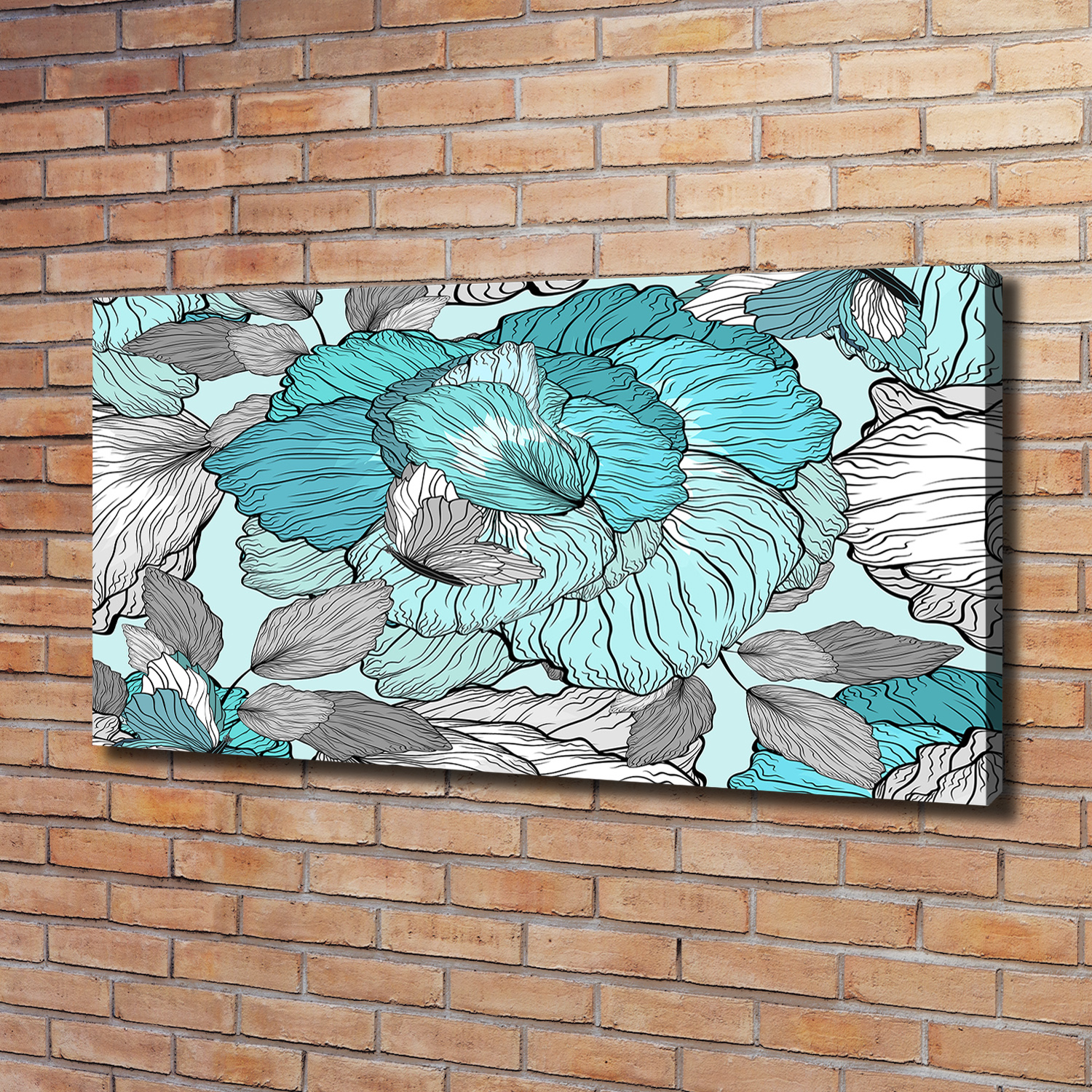 Leinwandbild Kunst-Druck 120x60 Bilder Blumen & Pflanzen Blumenmuster