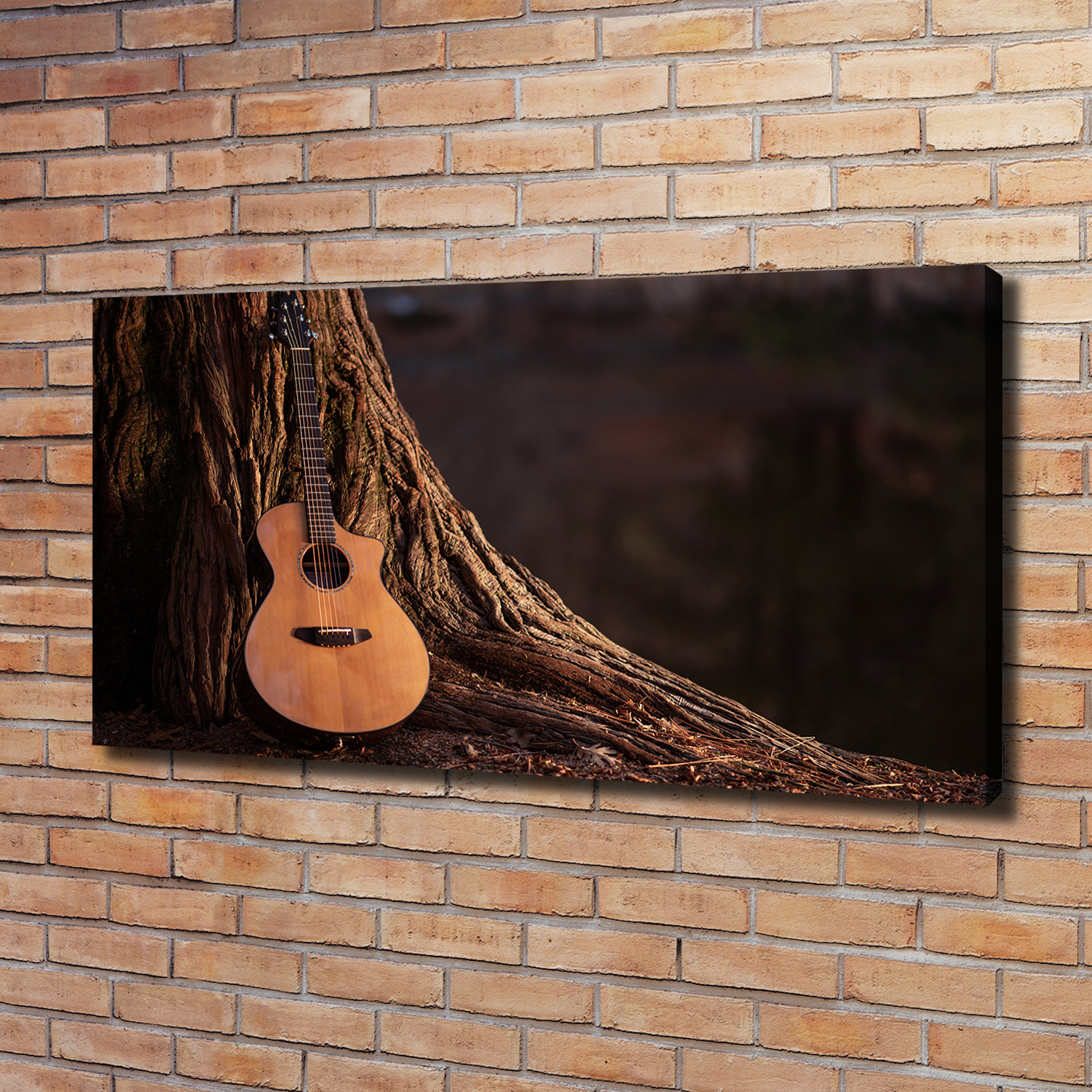 Leinwandbild Kunst-Druck 120x60 Bilder Musik Akustische Gitarre
