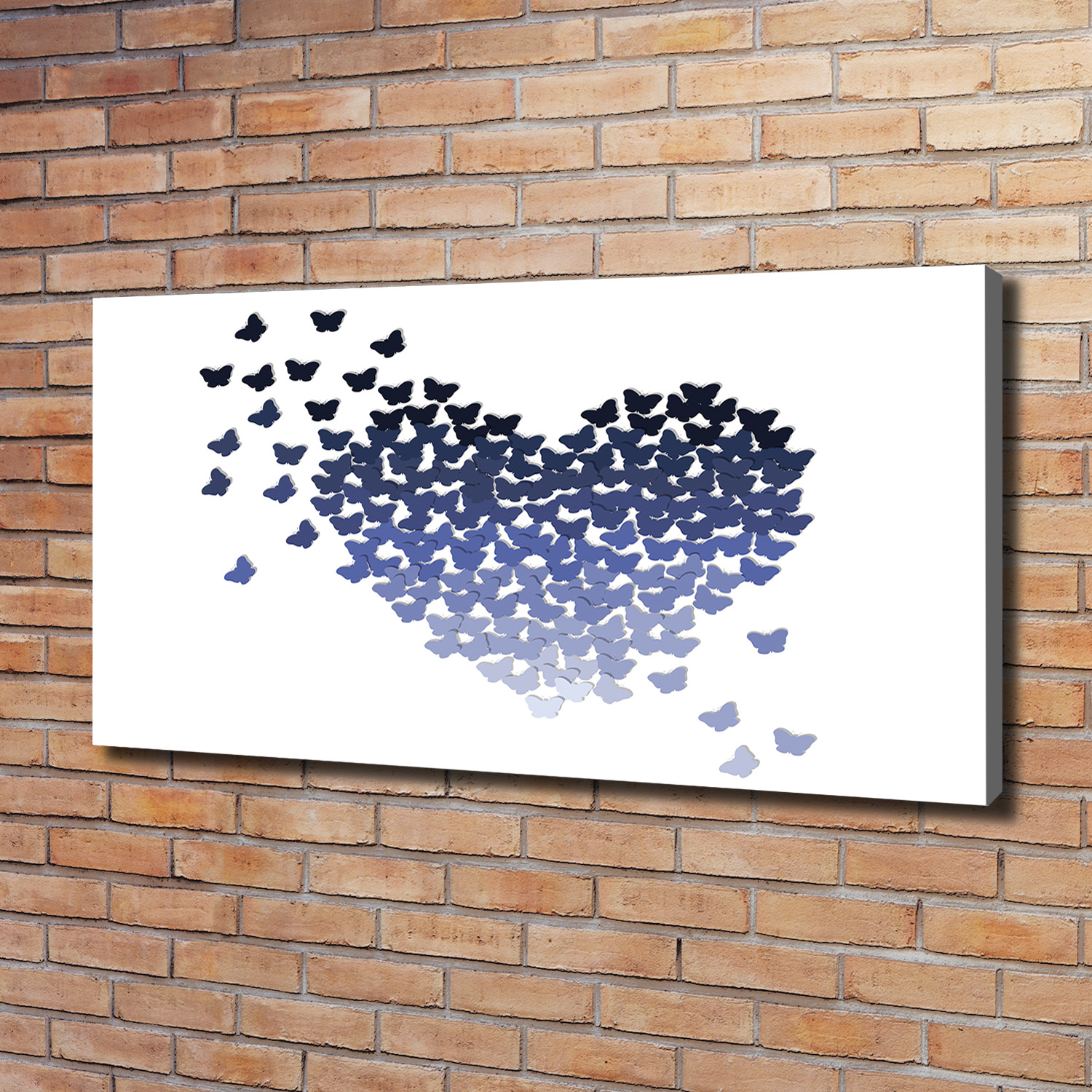 Leinwandbild Kunst-Druck 120x60 Bilder Kinderzimmer Schmetterlinge Herz
