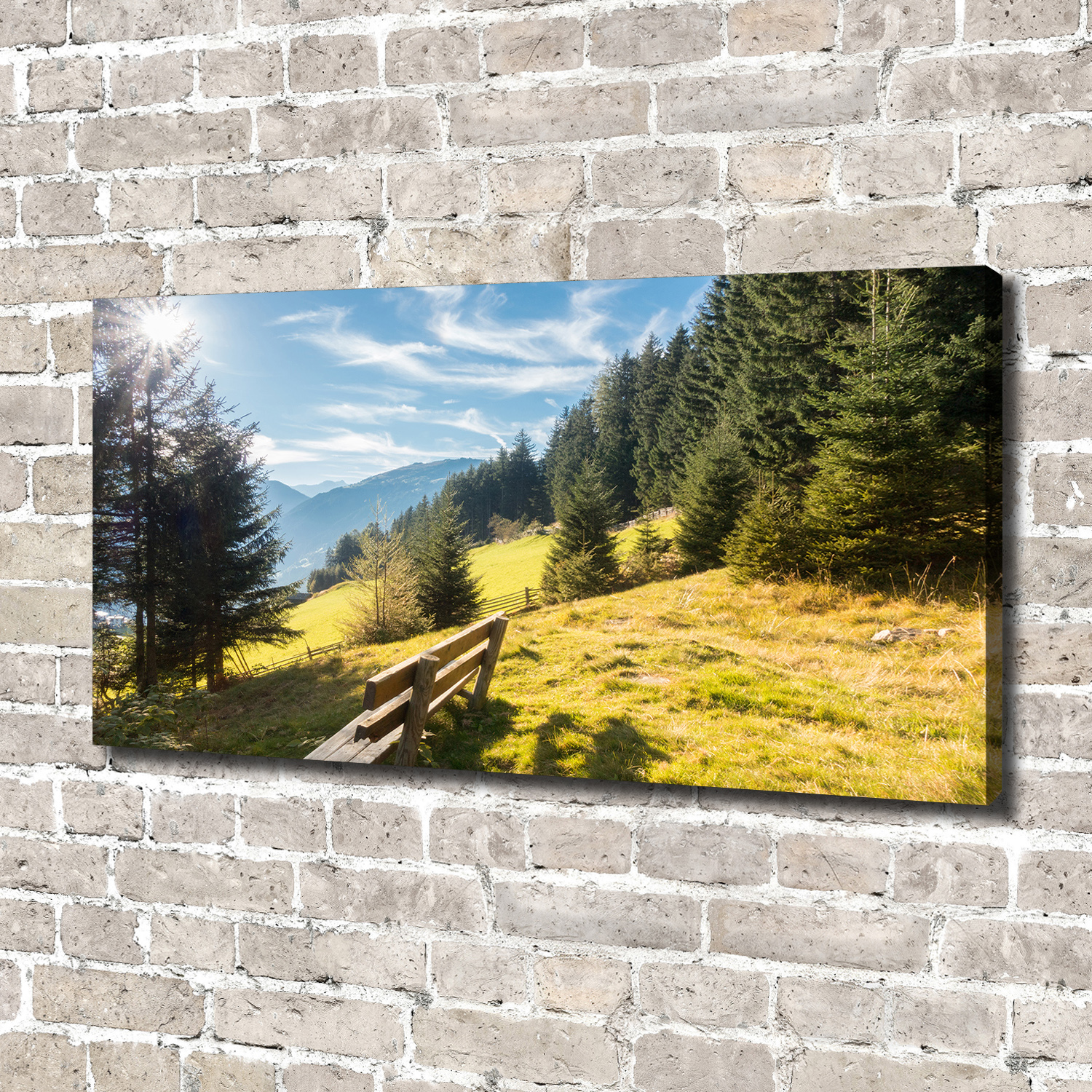 Leinwandbild Kunst-Druck 140x70 Bilder Landschaften Herbst Berge
