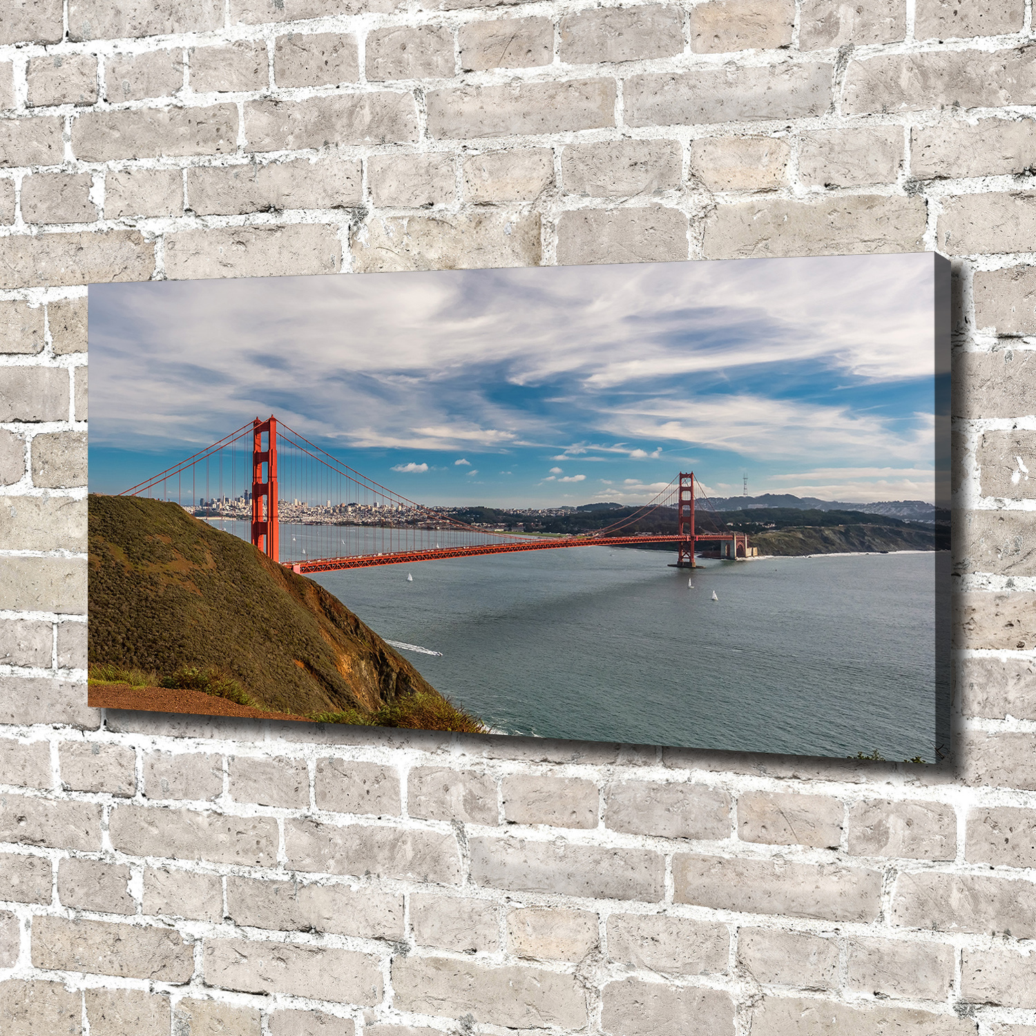 Leinwandbild Kunst-Druck 140x70 Bilder San Francisco Brücke