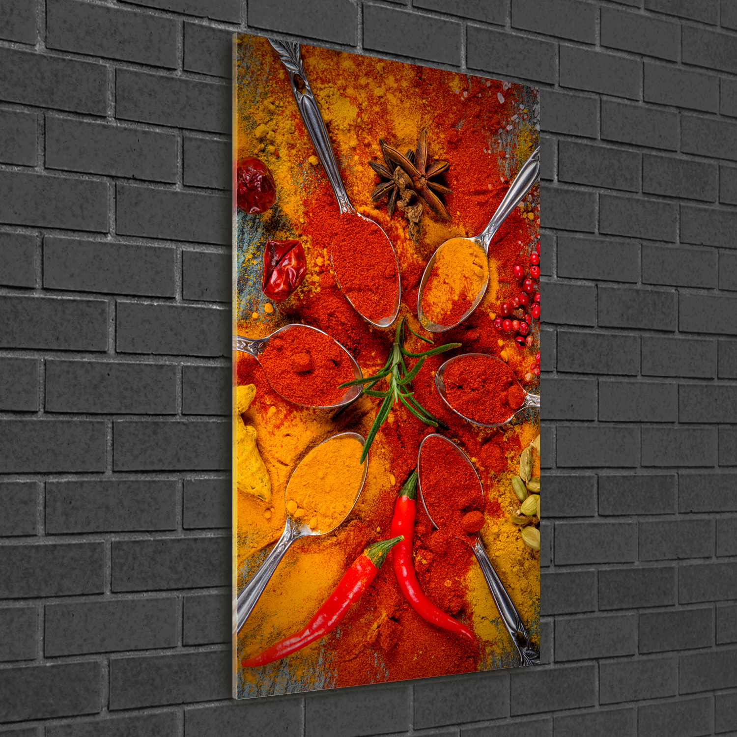 WandBild Kunstdruck aus HartGlas Hochformat 50x100 Gewürze eBay WandBild Kunstdruck aus HartGlas Hochformat 50x100 Gewürze eBay