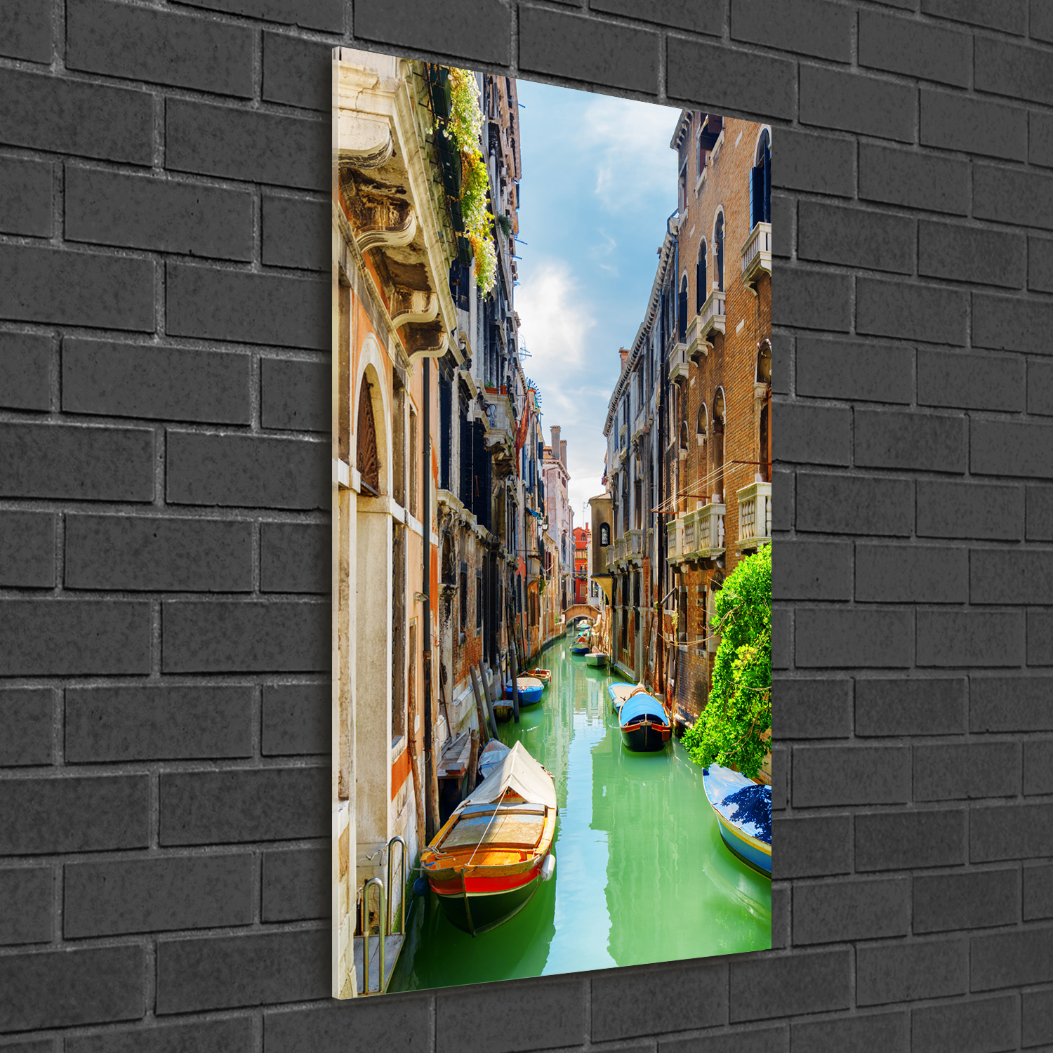 Wandbild Kunst-Druck auf Hart-Glas senkrecht 50x100 Venedig Italien