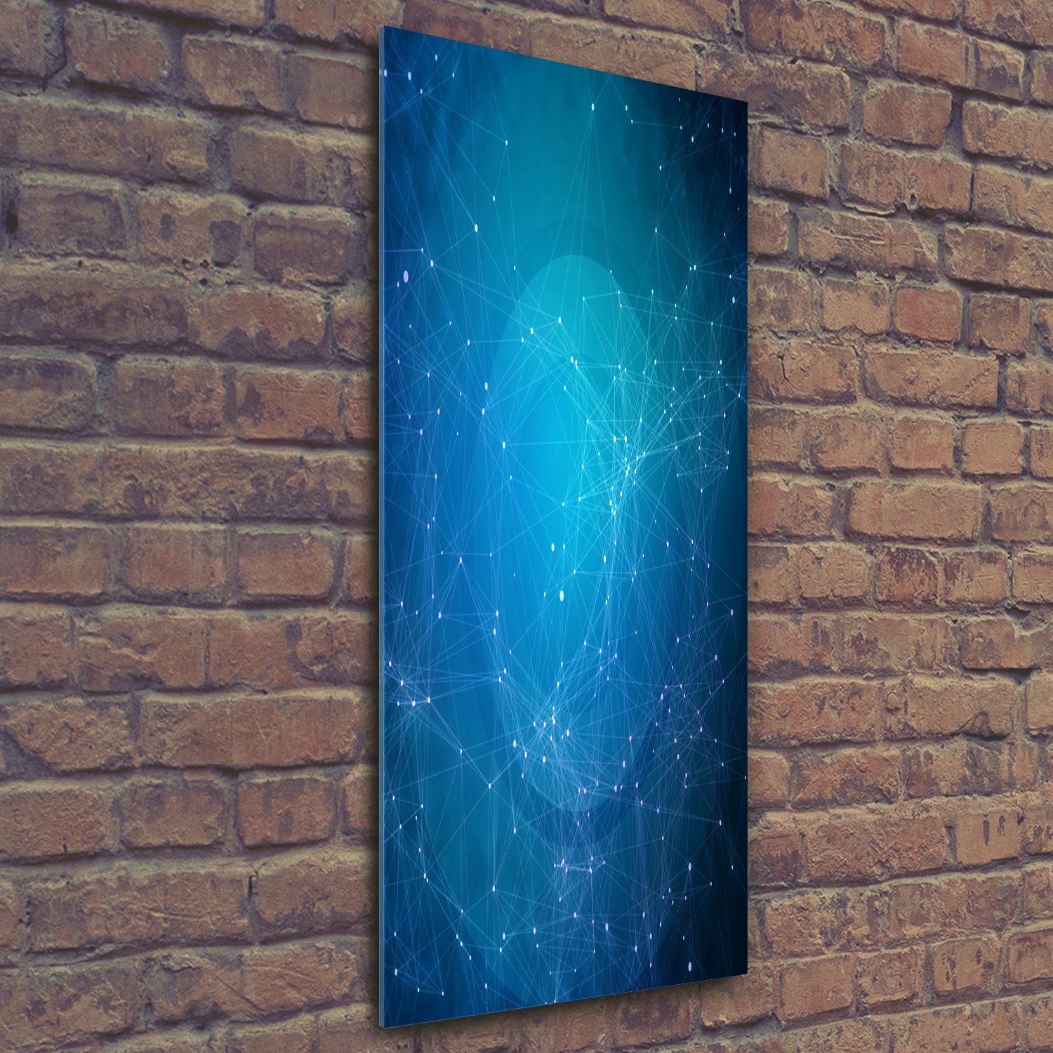 Wandbild Kunst-Druck auf Hart-Glas senkrecht 50x125 Abstraktes Sternbild