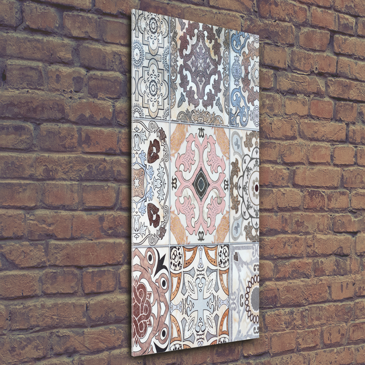 Wandbild Kunst-Druck auf Hart-Glas senkrecht 50x125 Keramikfliesen