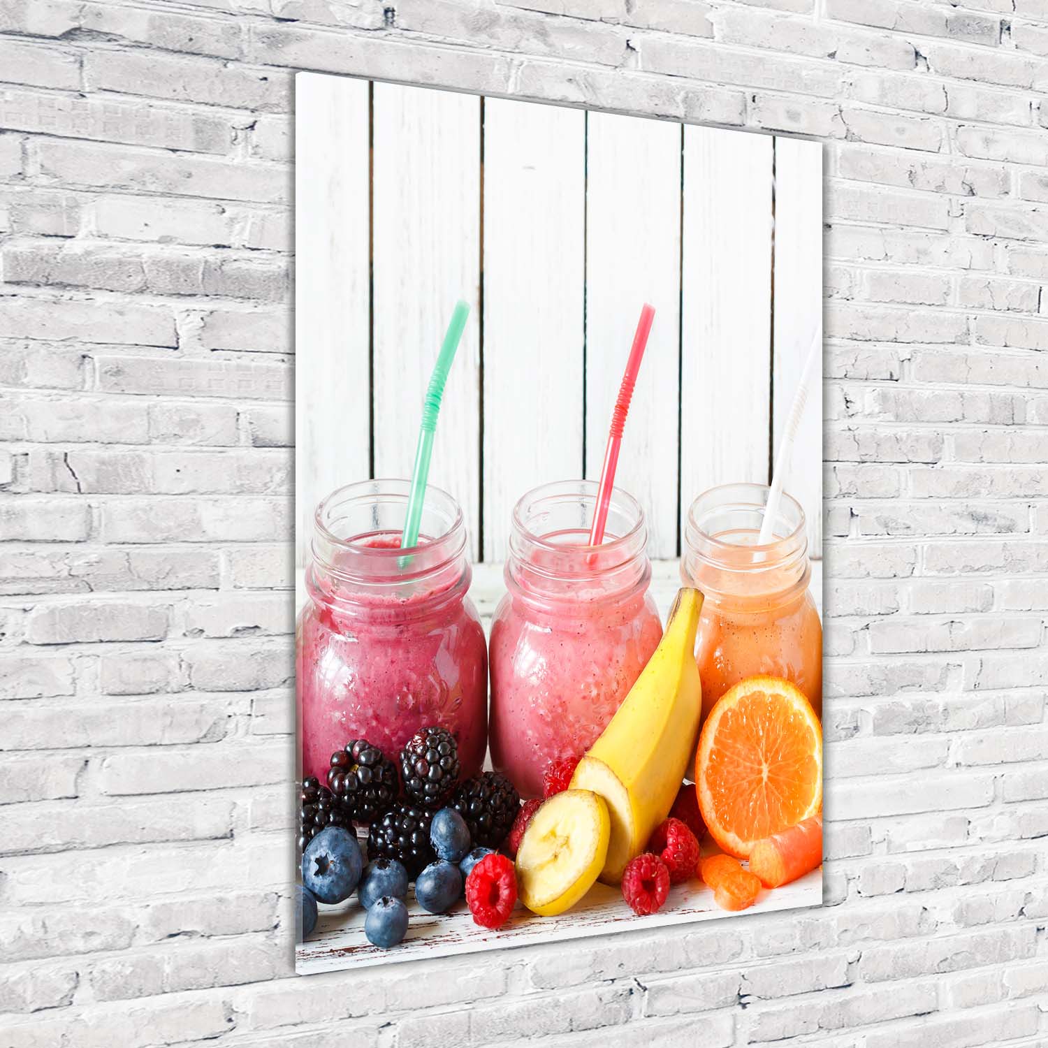 Wand Bild Kunstdruck Aus Hart Glas Hochformat 70x100 Bunte Cocktails Ebay