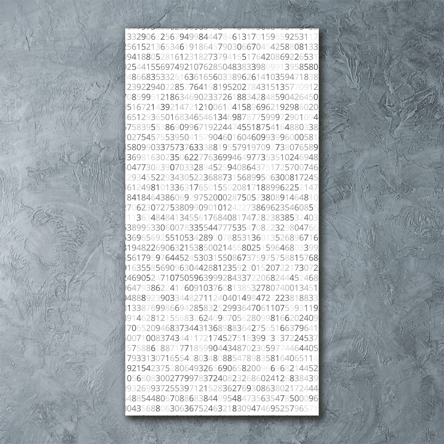 Wandbild Kunst-Druck auf Hart-Glas senkrecht 60x120 Binärcode