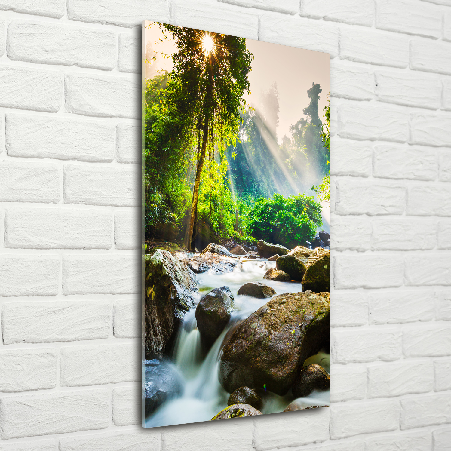 Tulup Tableau Sur Toile Image Imprimé 60x120 - chute d'eau