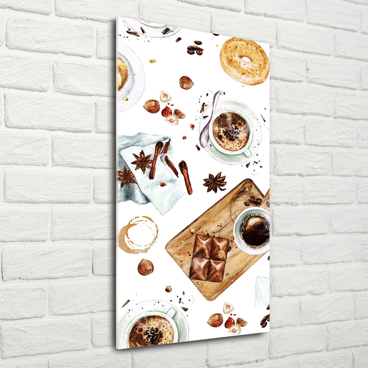 Wandbild Druck auf Plexiglas® Acryl Hochformat 70x140 Frühstück