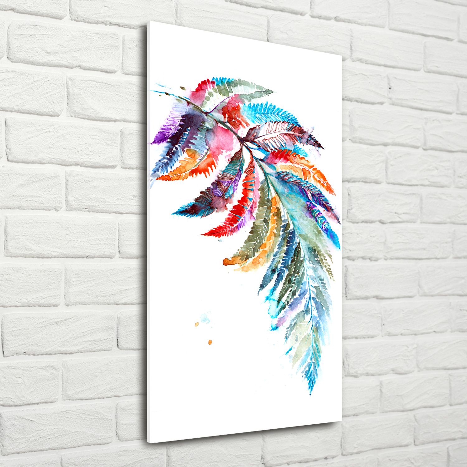 Wandbild Druck auf Plexiglas Acryl Hochformat 70x140 Bunter Farn | eBay.de