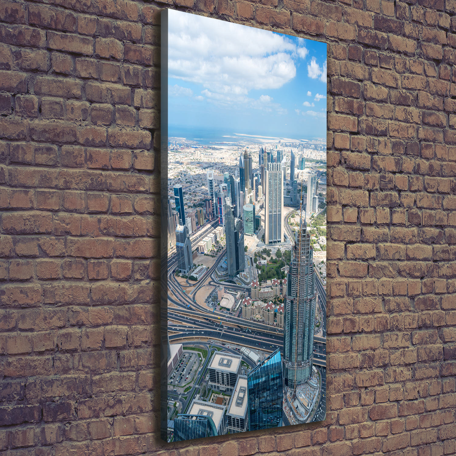 Leinwand-Bild Kunstdruck Hochformat 50x125 Bilder Wolkenkratzer