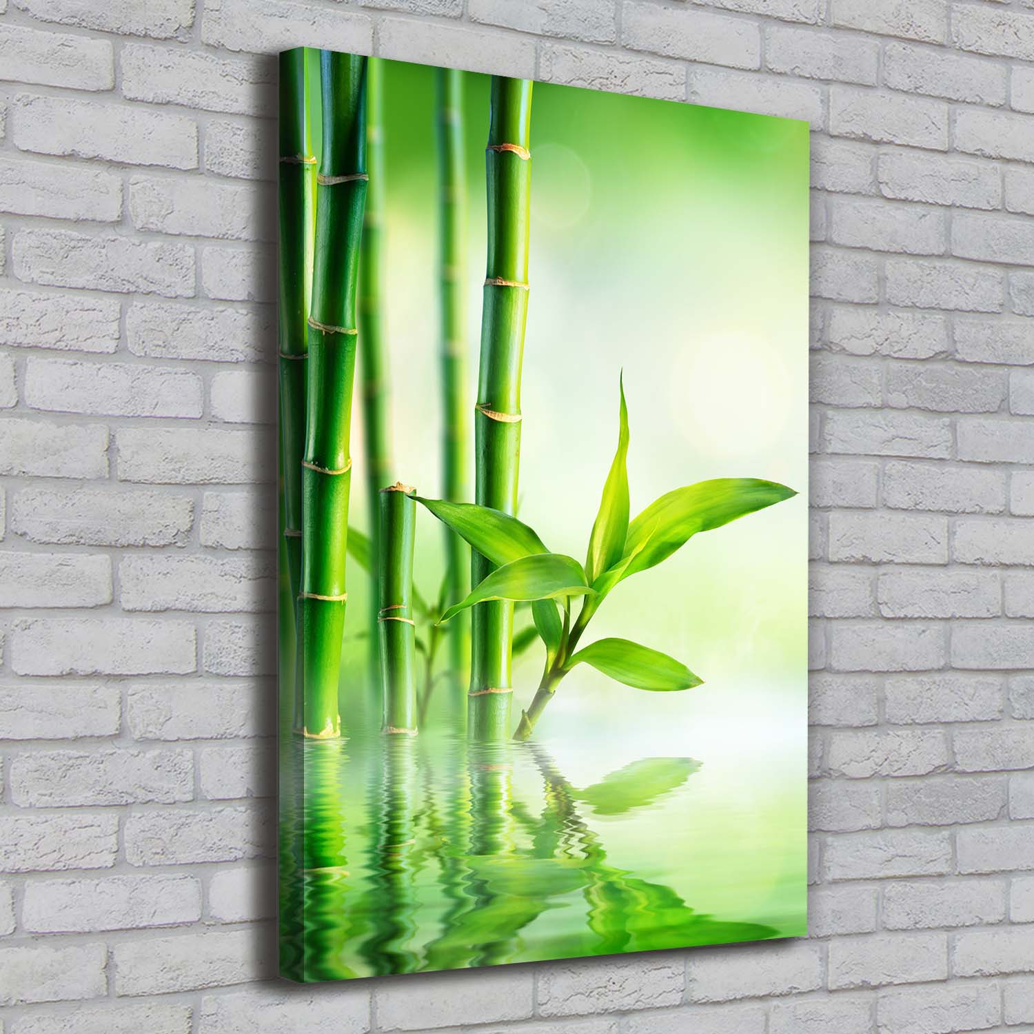 Leinwand-Bild Kunstdruck Hochformat 70x100 Bilder Bambus in Wasser | eBay.de