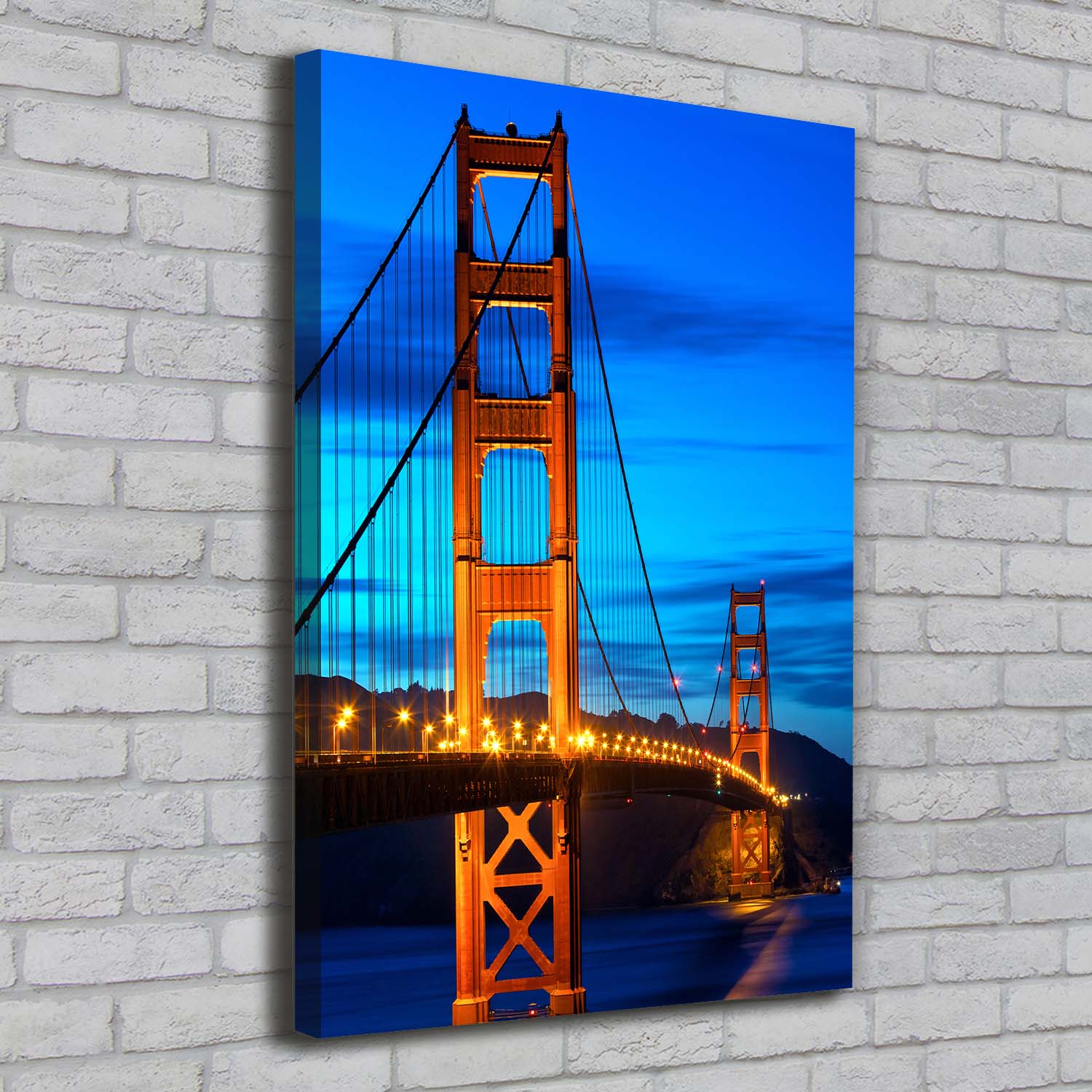 Leinwand-Bild Kunstdruck Hochformat 70x100 Bilder San Francisco Brücke