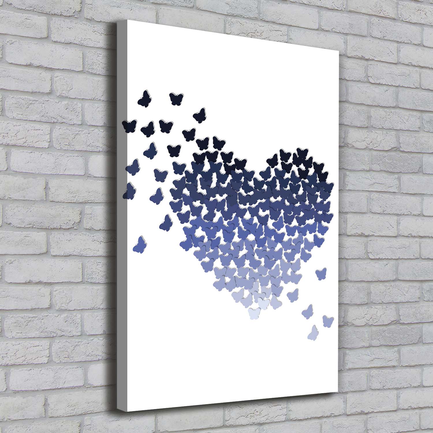 Leinwand-Bild Kunstdruck Hochformat 70x100 Bilder Schmetterlinge Herz