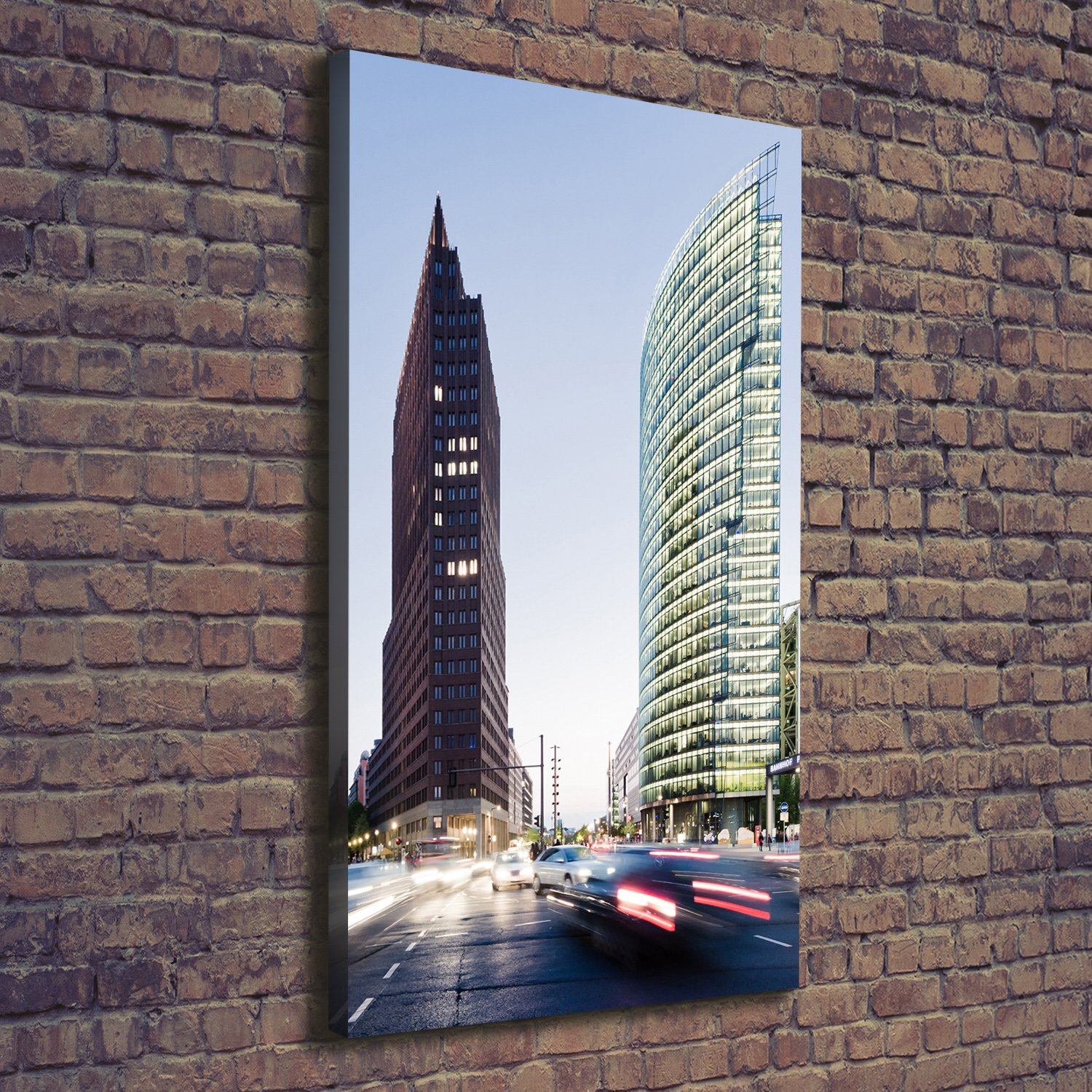 Leinwand-Bild Kunstdruck Hochformat 70x140 Bilder Wolkenkratzer