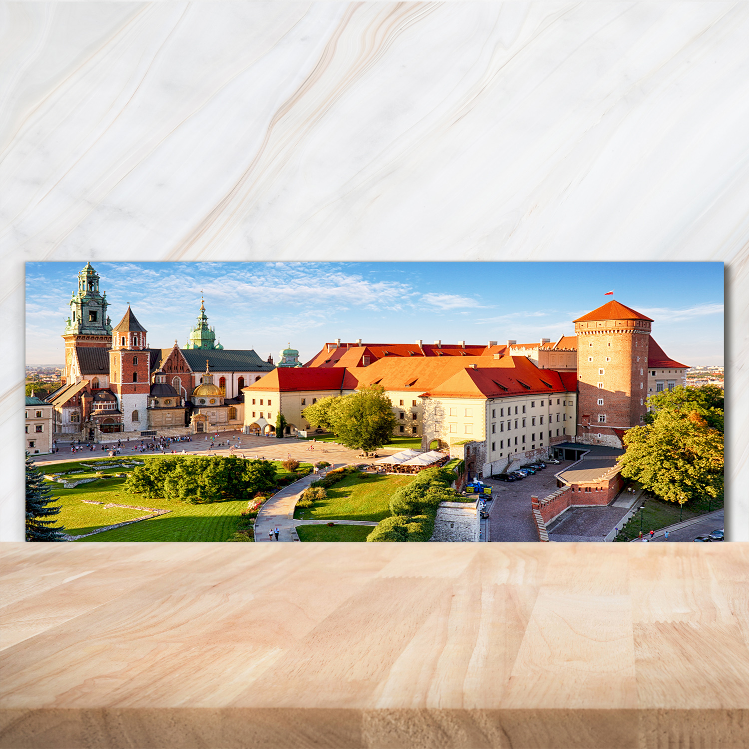 Küchenrückwand Spritzschutz aus Glas 125x50 Deko Sehenswürdigkeiten Krakau Polen