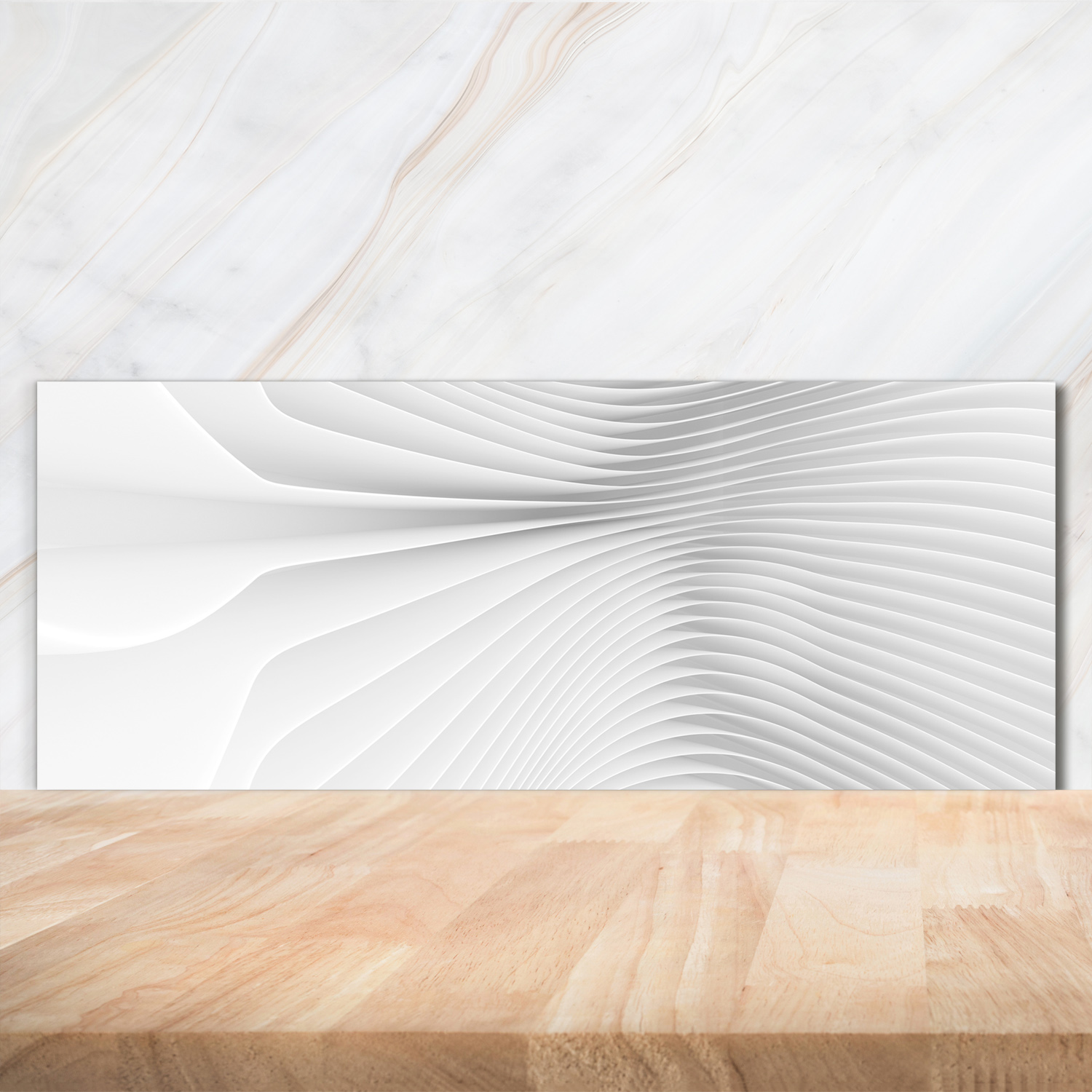 Küchenrückwand Spritzschutz aus Glas 125x50 Deko Kunst Abstrakte Linien