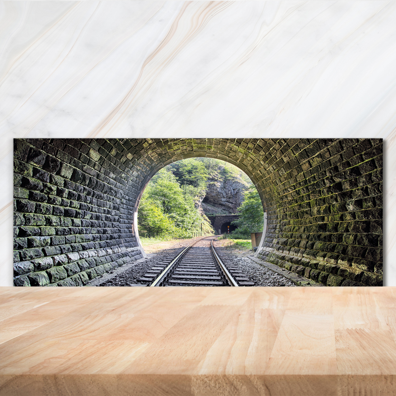 Küchenrückwand Spritzschutz aus Glas 125x50 Sehenswürdigkeiten Eisenbahntunnel