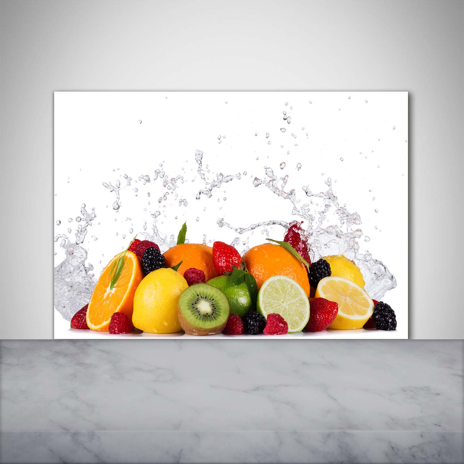 Panneau De Cuisine En Verre Tulup - 100x70 Cm - Motif Jus De Fruits - Moderne