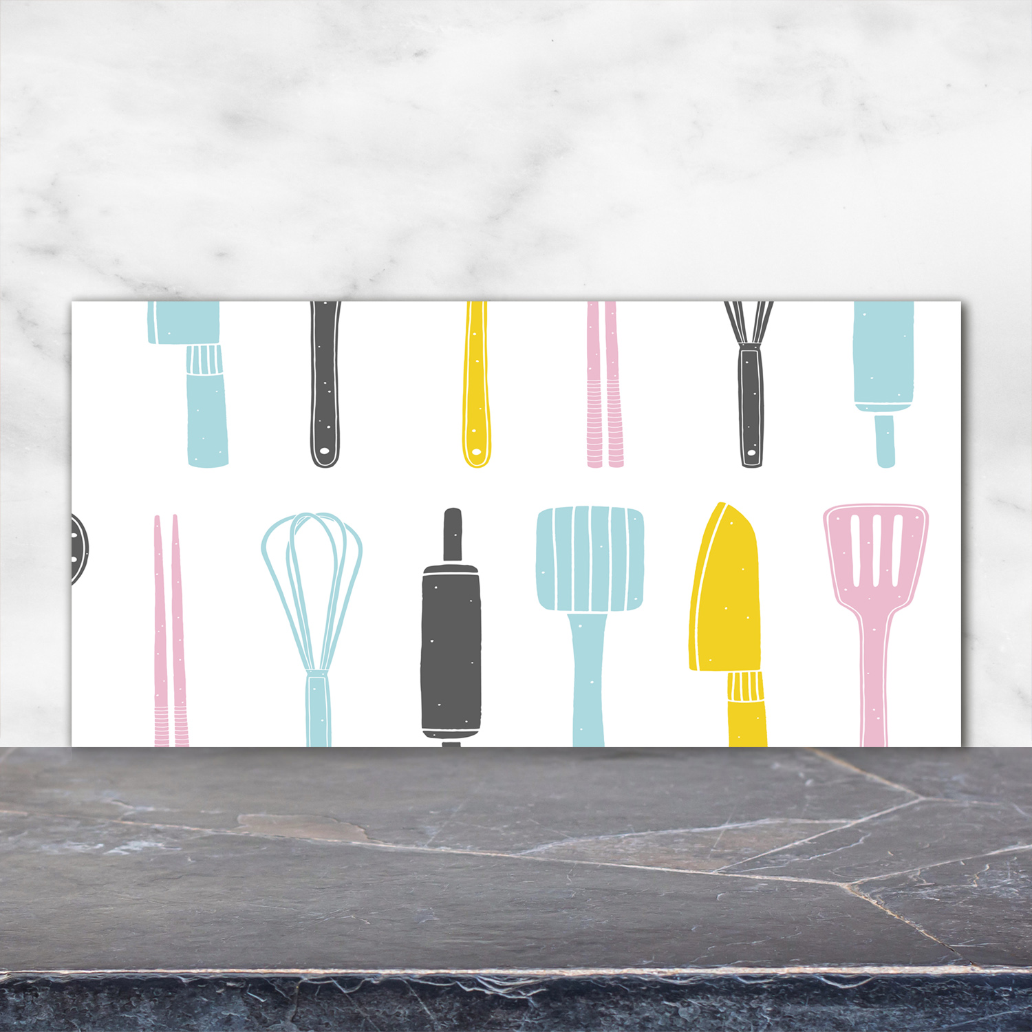 Küchenrückwand Spritzschutz aus Glas 120x60 Deko Essen & Getränke Küchengeräte