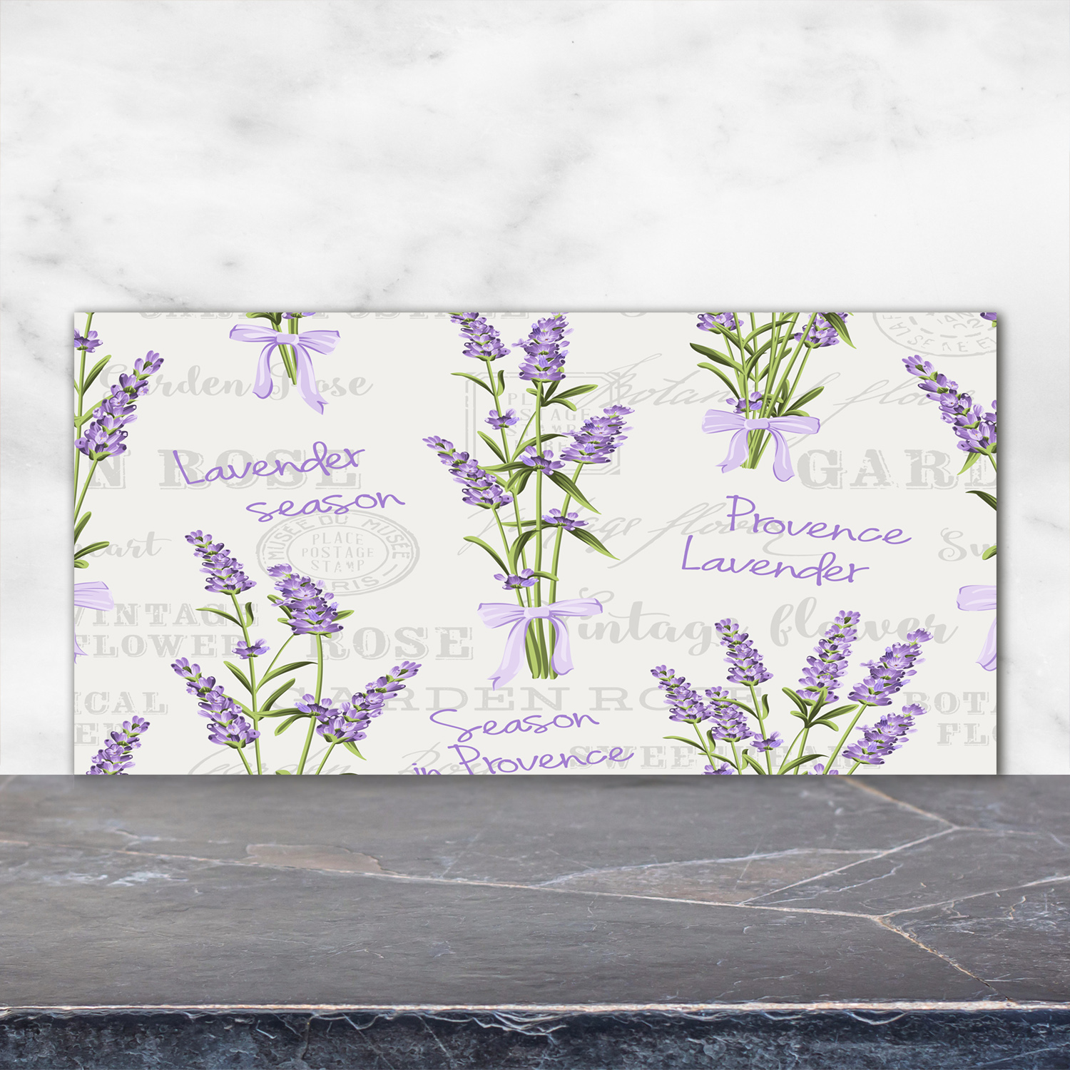 Küchenrückwand Spritzschutz aus Glas 120x60 Deko Blumen & Pflanzen Lavendel