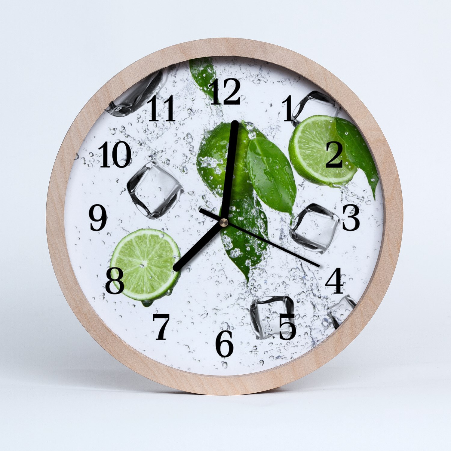 Tulup Horloge murale en bois 20fi cm horloge en bois - chaux Cuisine