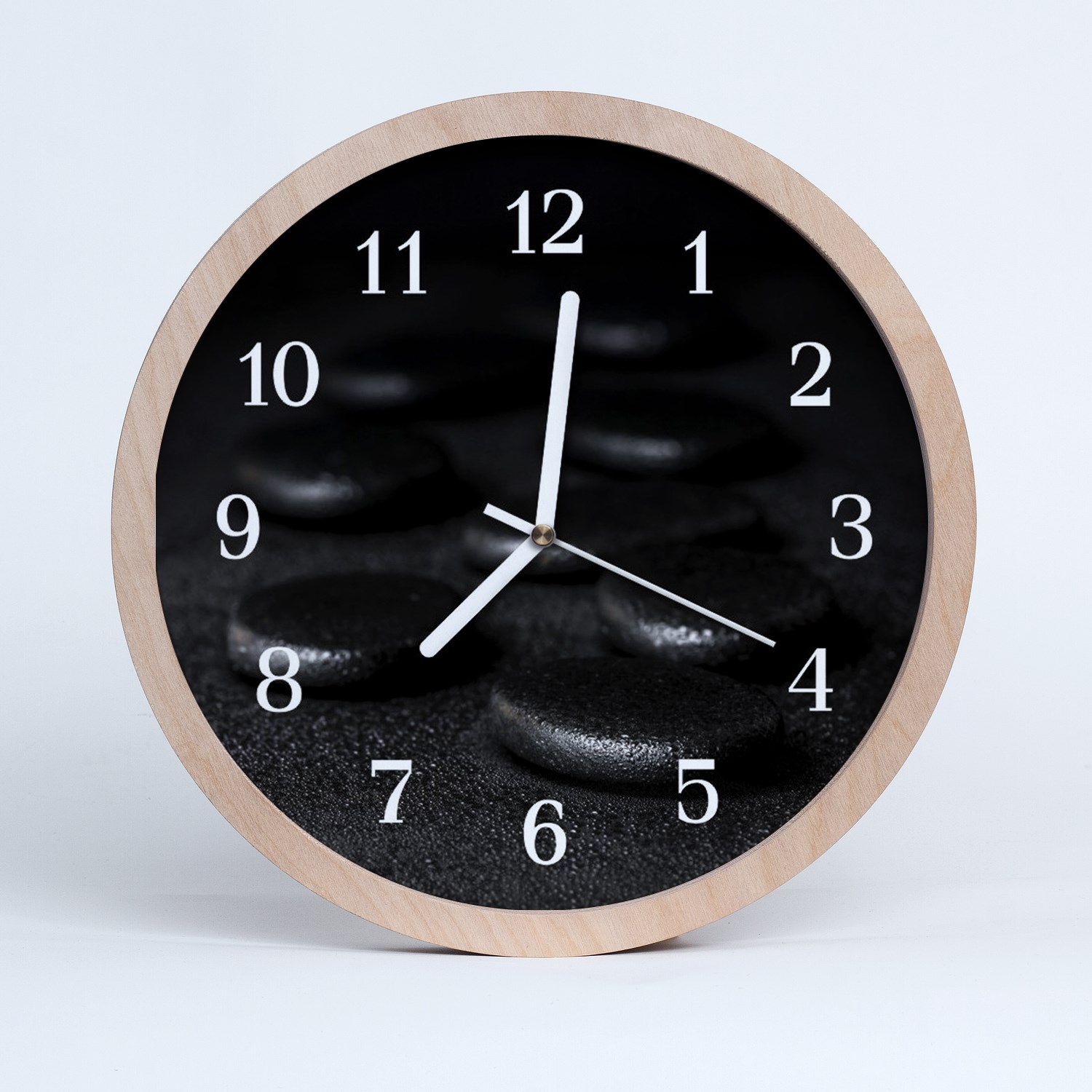 Tulup wooden clock 30fi cm wall clock kitchen clock - zen stones