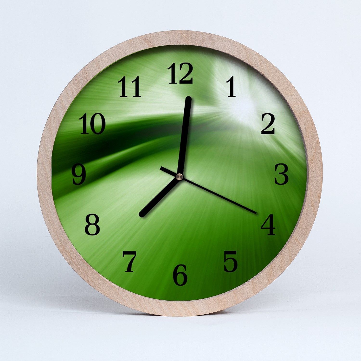 Tulup Horloge murale en bois 30fi cm horloge en bois - Art abstrait