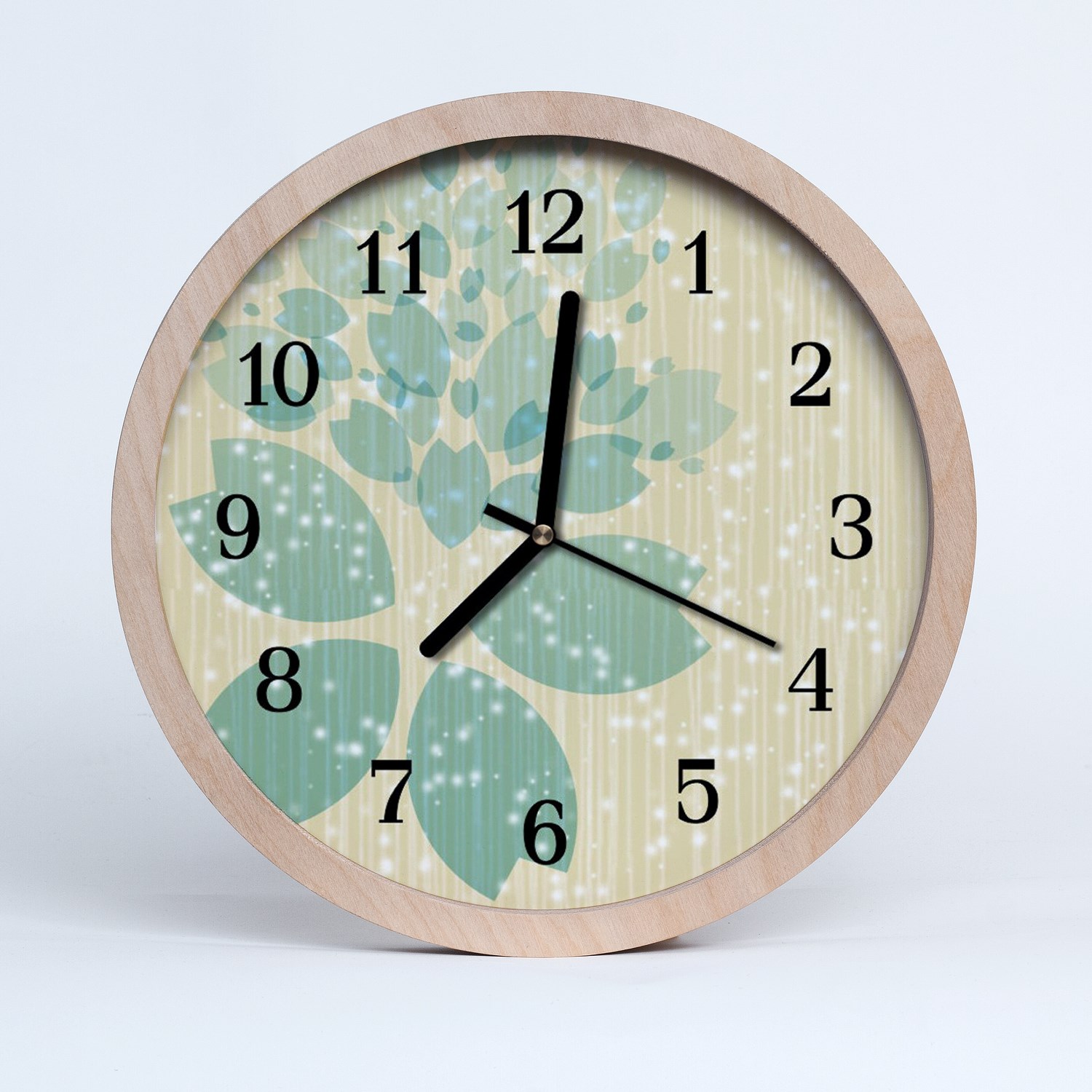 Tulup Horloge murale en bois 30fi cm horloge en bois - Art abstrait