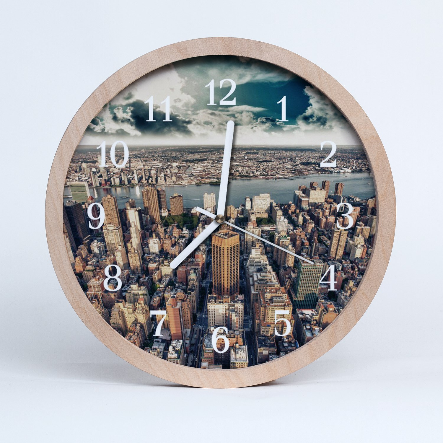 Tulup wooden clock 20fi cm wall clock kitchen clock - New York City