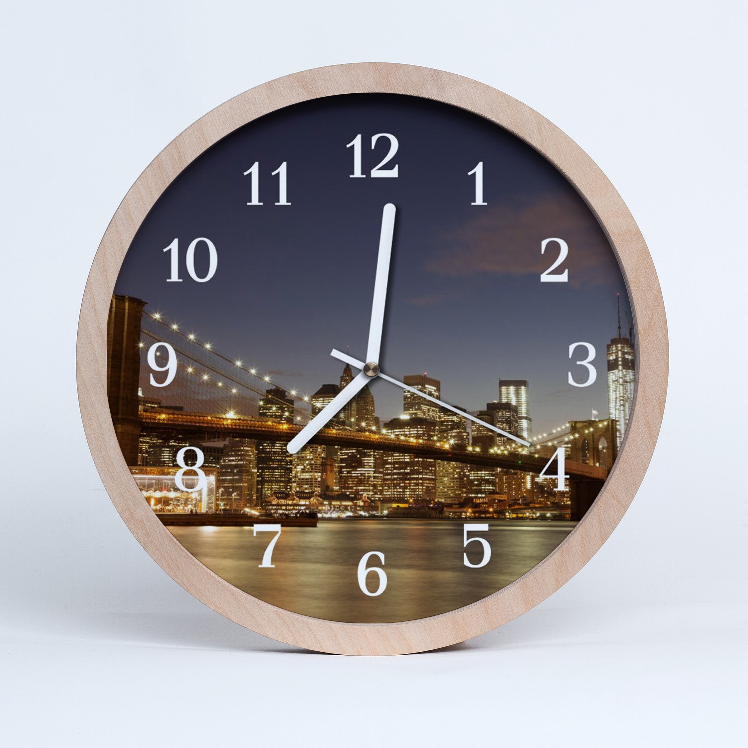 Tulup Horloge murale en bois 30fi cm horloge en bois - veilleuse