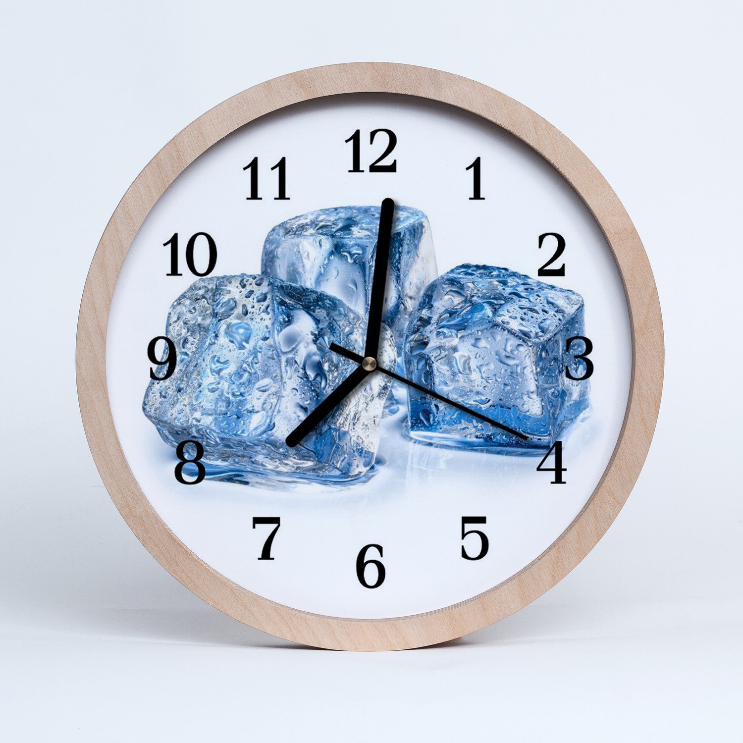 Tulup wooden clock 30fi cm wall clock kitchen clock - Ice Cube Ice