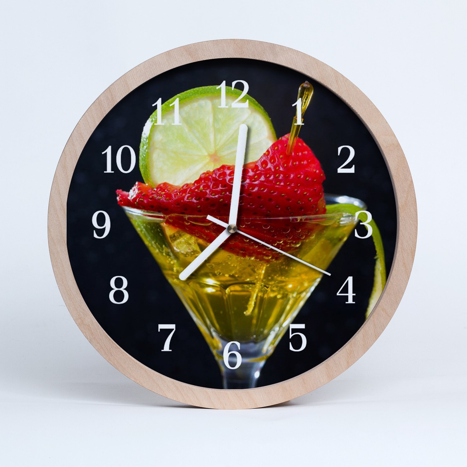 Tulup wooden clock 20fi cm wall clock kitchen clock - Cocktail