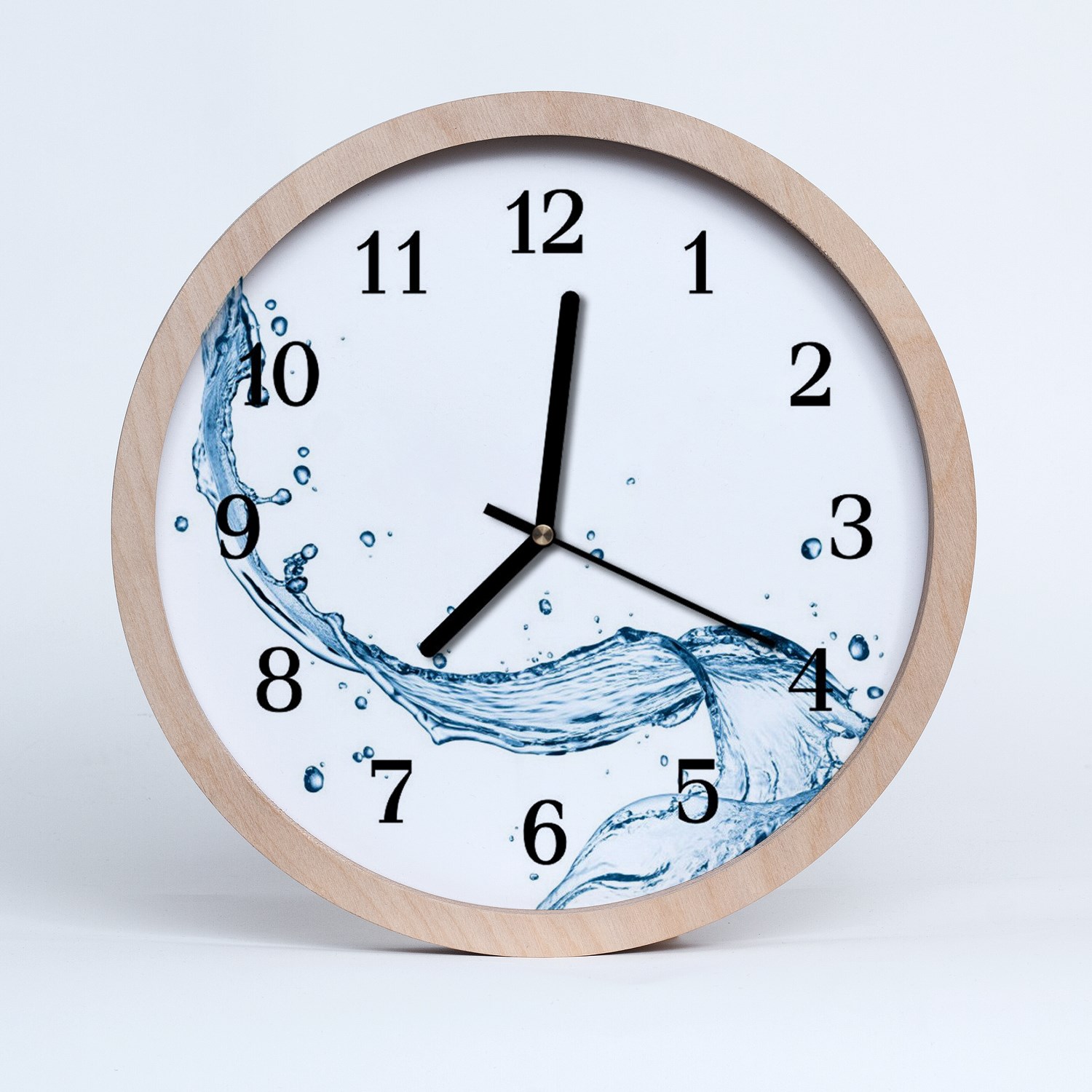 Tulup Horloge murale en bois 30fi cm horloge en bois - l'eau l'eau