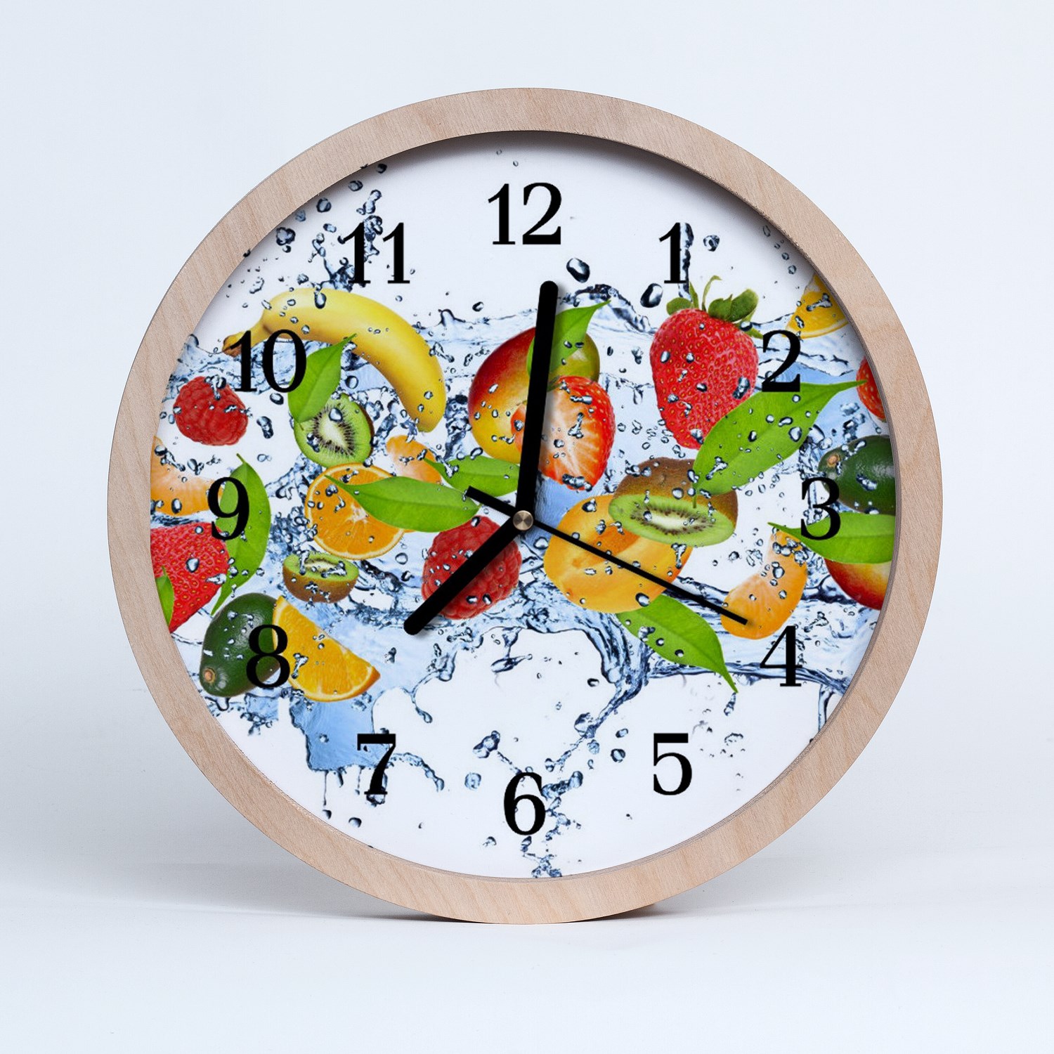 Tulup wooden clock 20fi cm wall clock kitchen clock - water Fruit