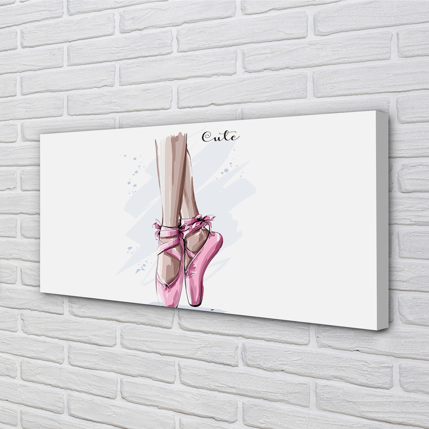 Tulup Leinwandbild 120x60 Wandkunst rosa Ballettschuhe