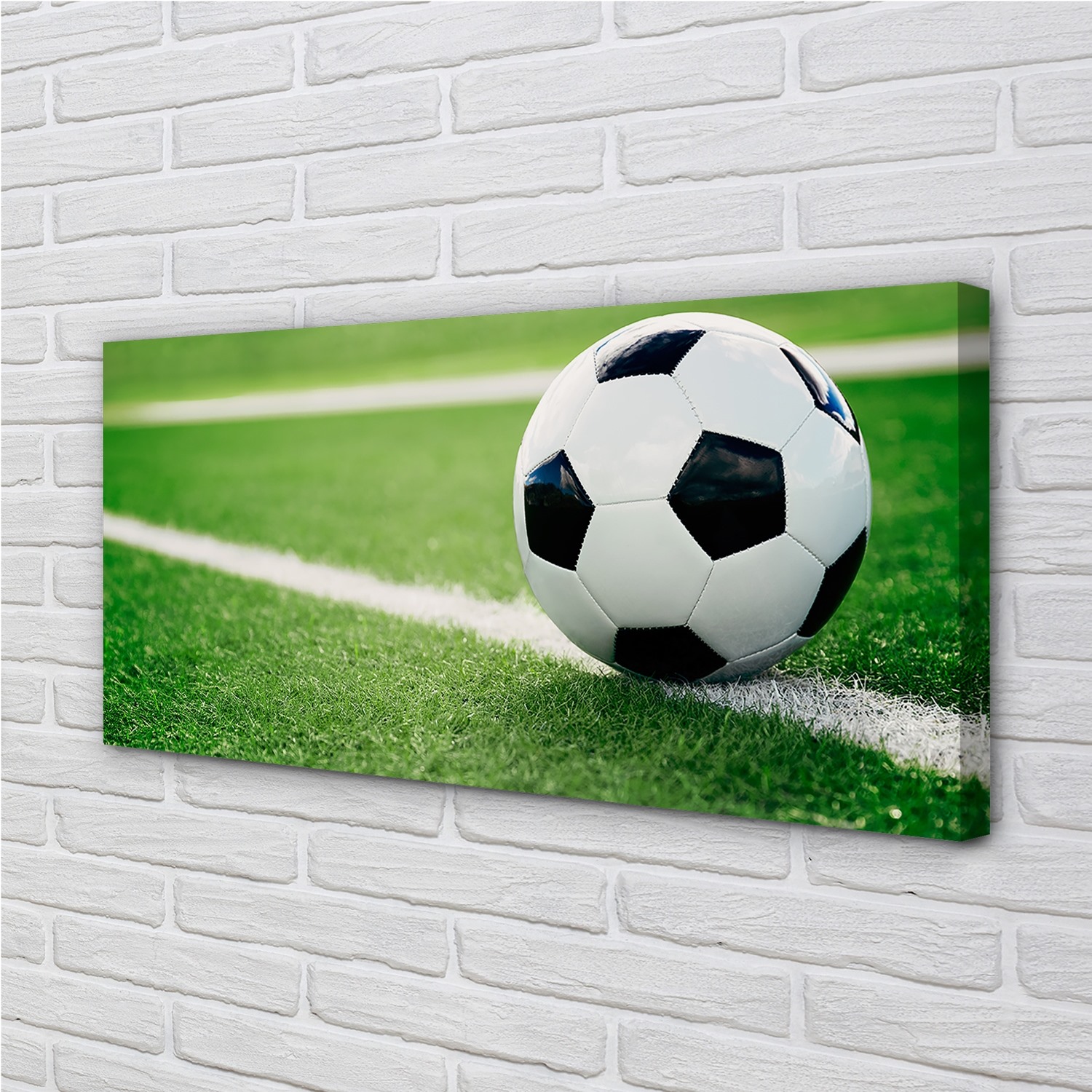 Tulup Leinwandbild 100x50 Wandkunst Fußball-Rasen