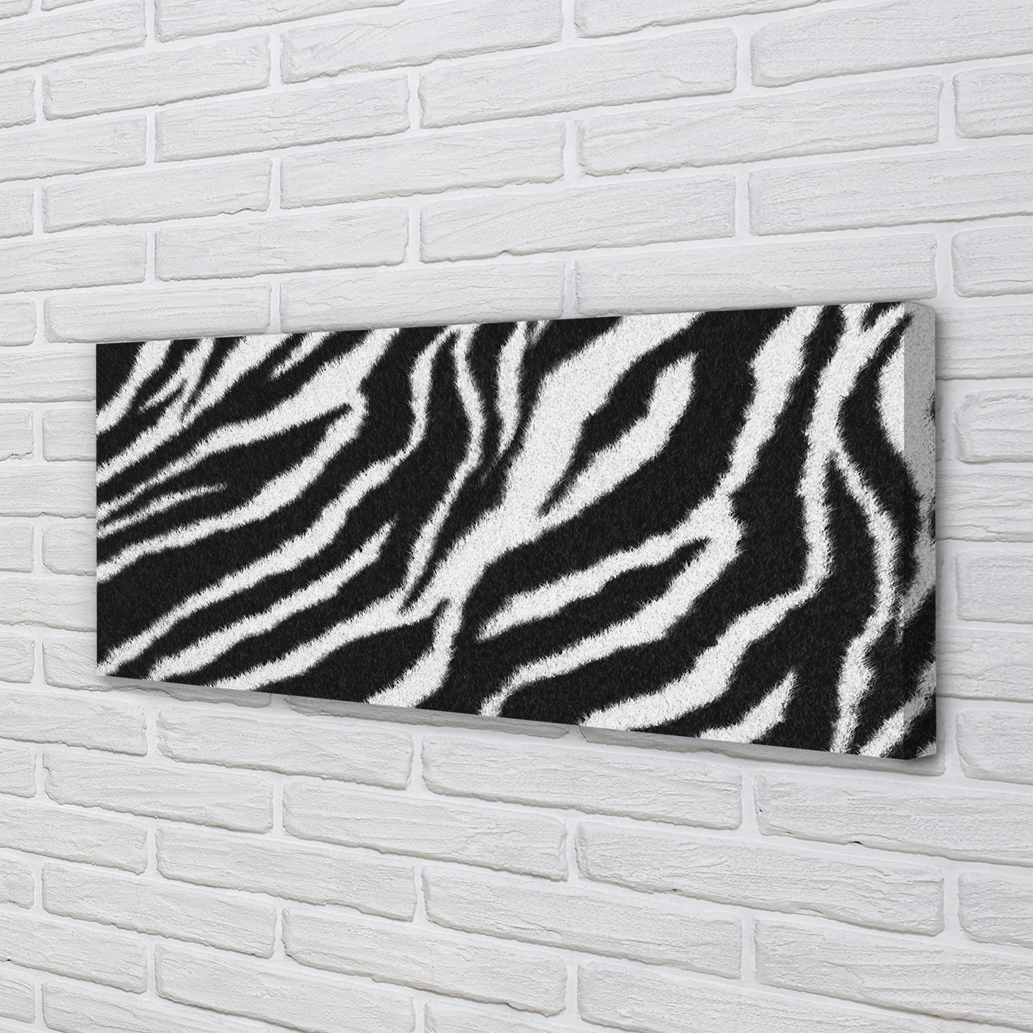 Tulup Leinwandbild 125x50 Wandkunst Zebrafell