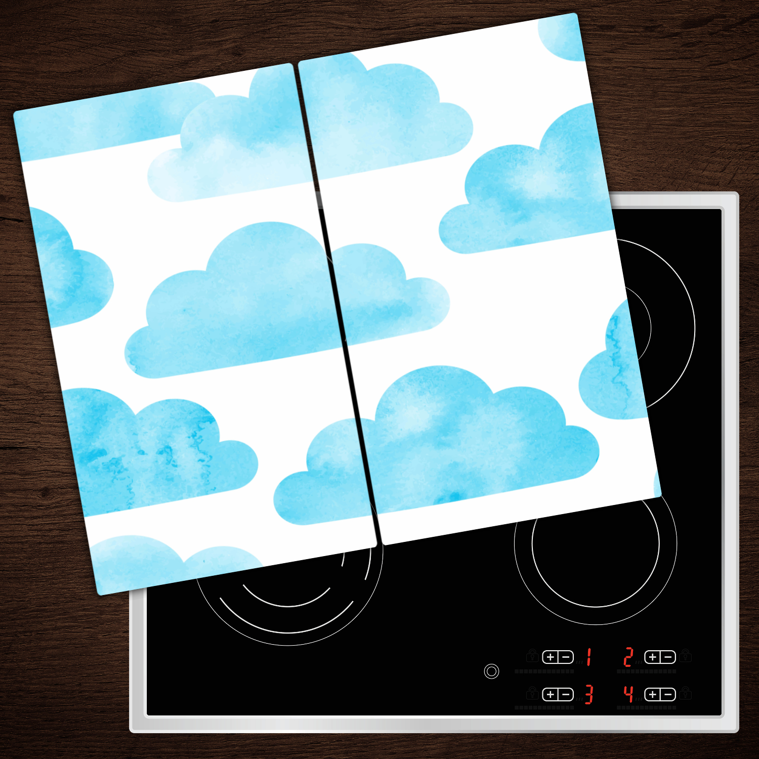 Glass Worktop Saver Ceramic Induction Hob Protector Cover Clouds eBay