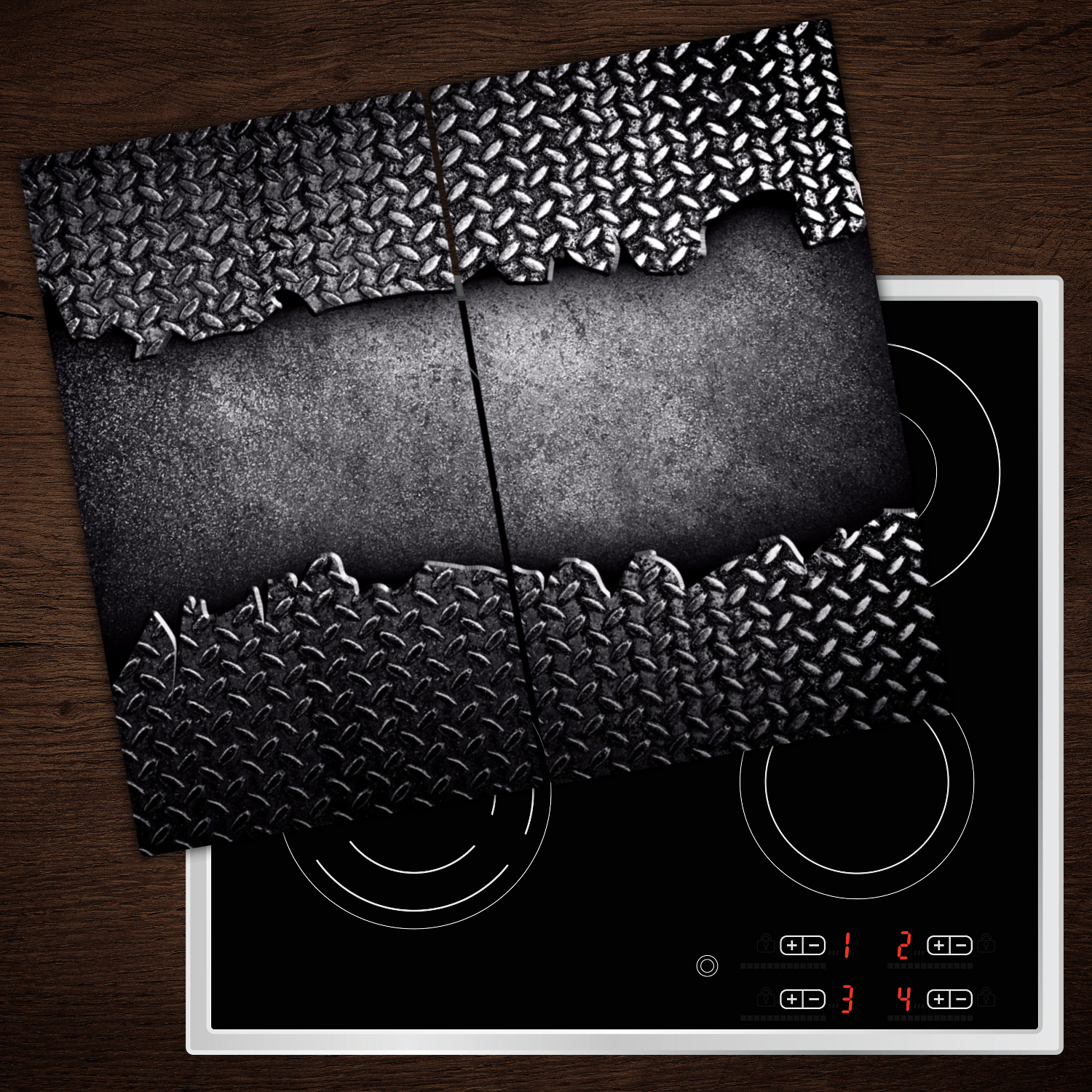 Glass Worktop Saver Ceramic Induction Hob Protector Cover Diamond Plate