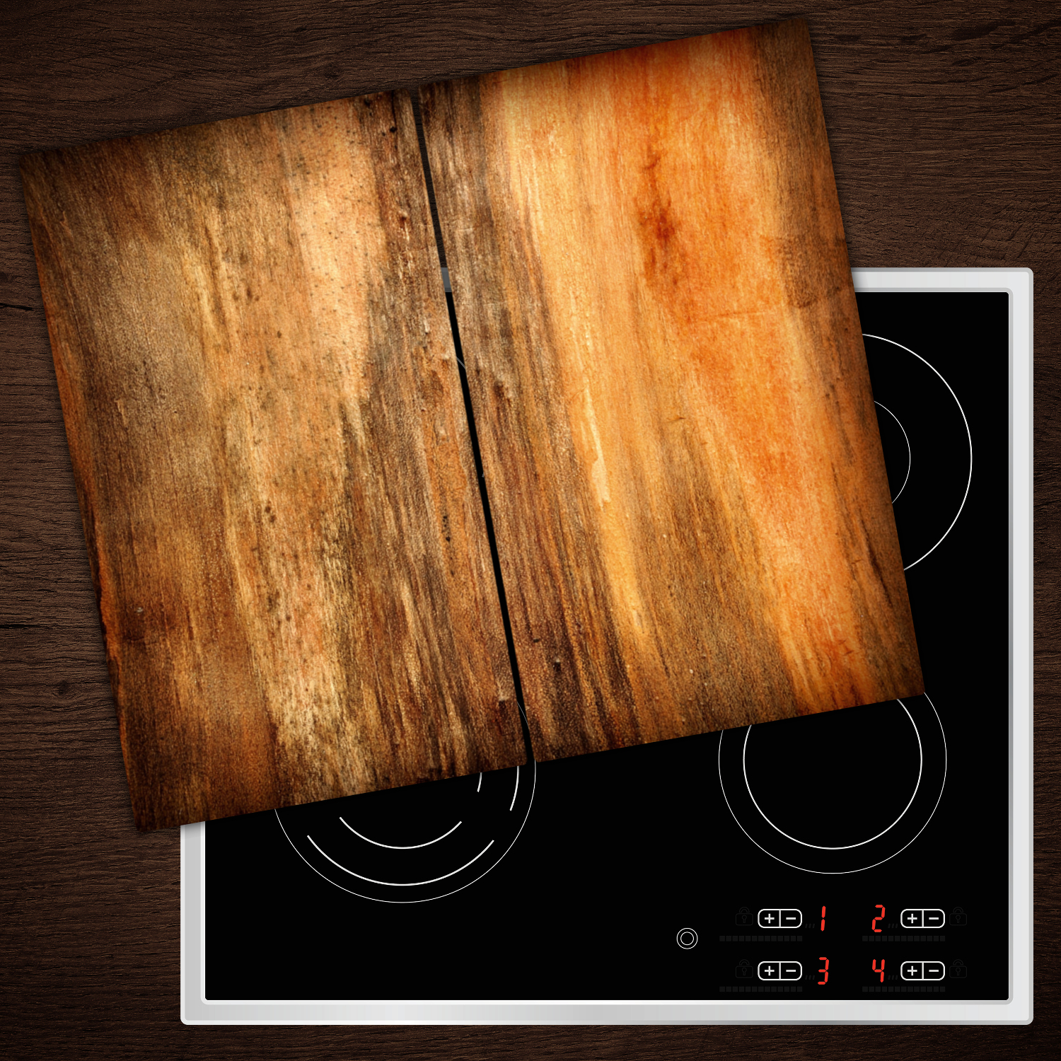 Glass Worktop Saver Ceramic Induction Hob Protector Cover Wood Board